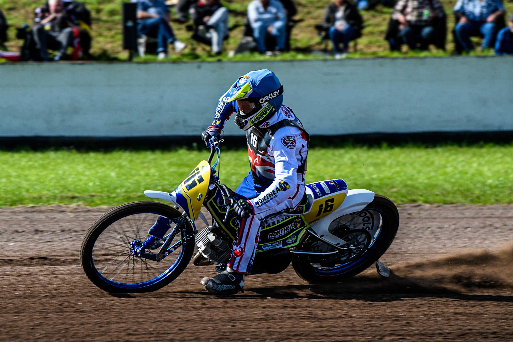 Chris Harris practices  during the FIM Long Track Of Nations event at the Speed Centre Roden on Sunday 24th September 2023. (Photo: Ian Charles | MI News)