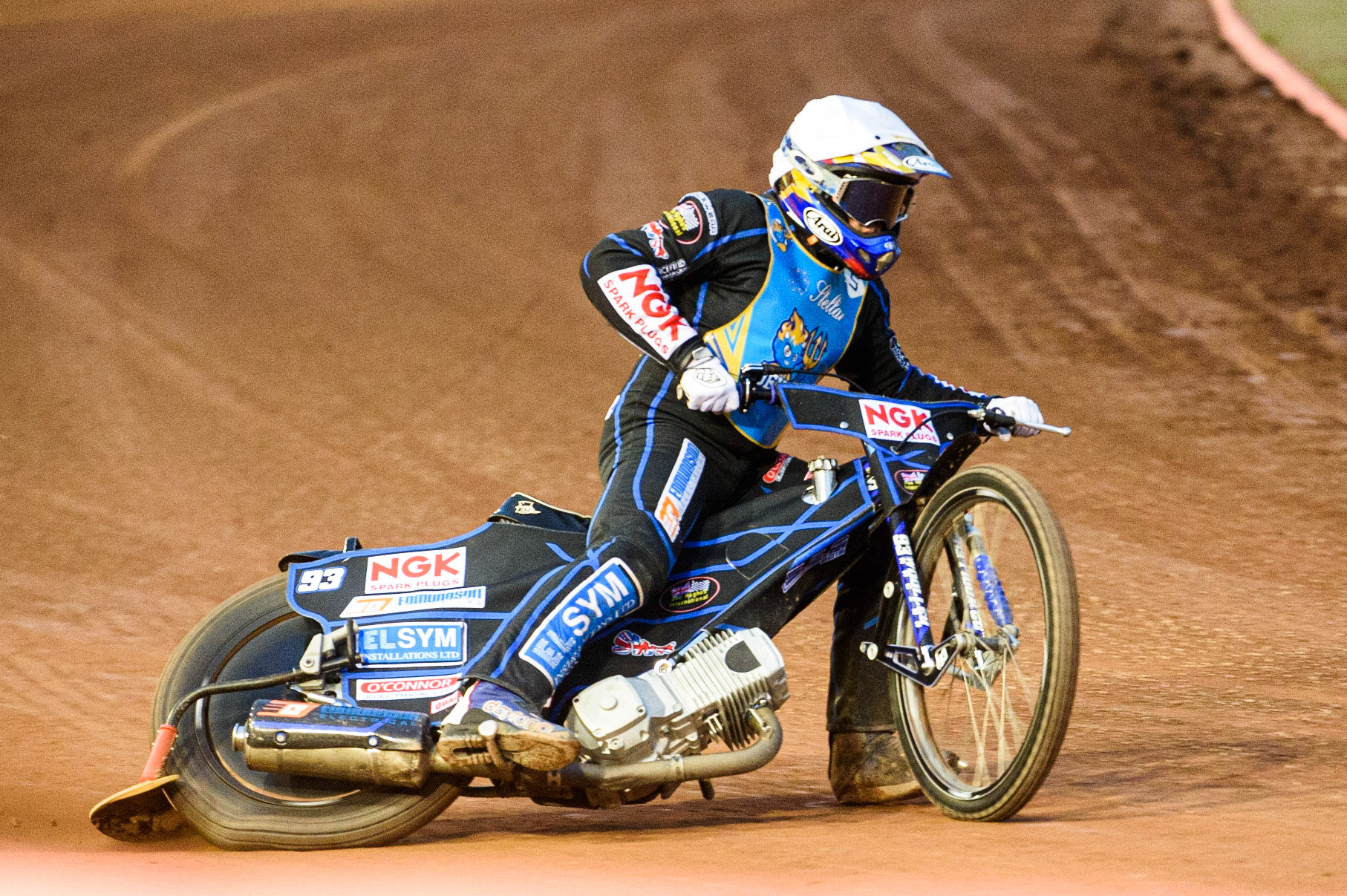 MANCHESTER, UK. AUGUST 20TH Tom Woolley  in action  during the National Development League match between Belle Vue Aces and Armadale Devils at the National Speedway Stadium, Manchester on Friday 20th August 2021. (Credit: Ian Charles | MI News)