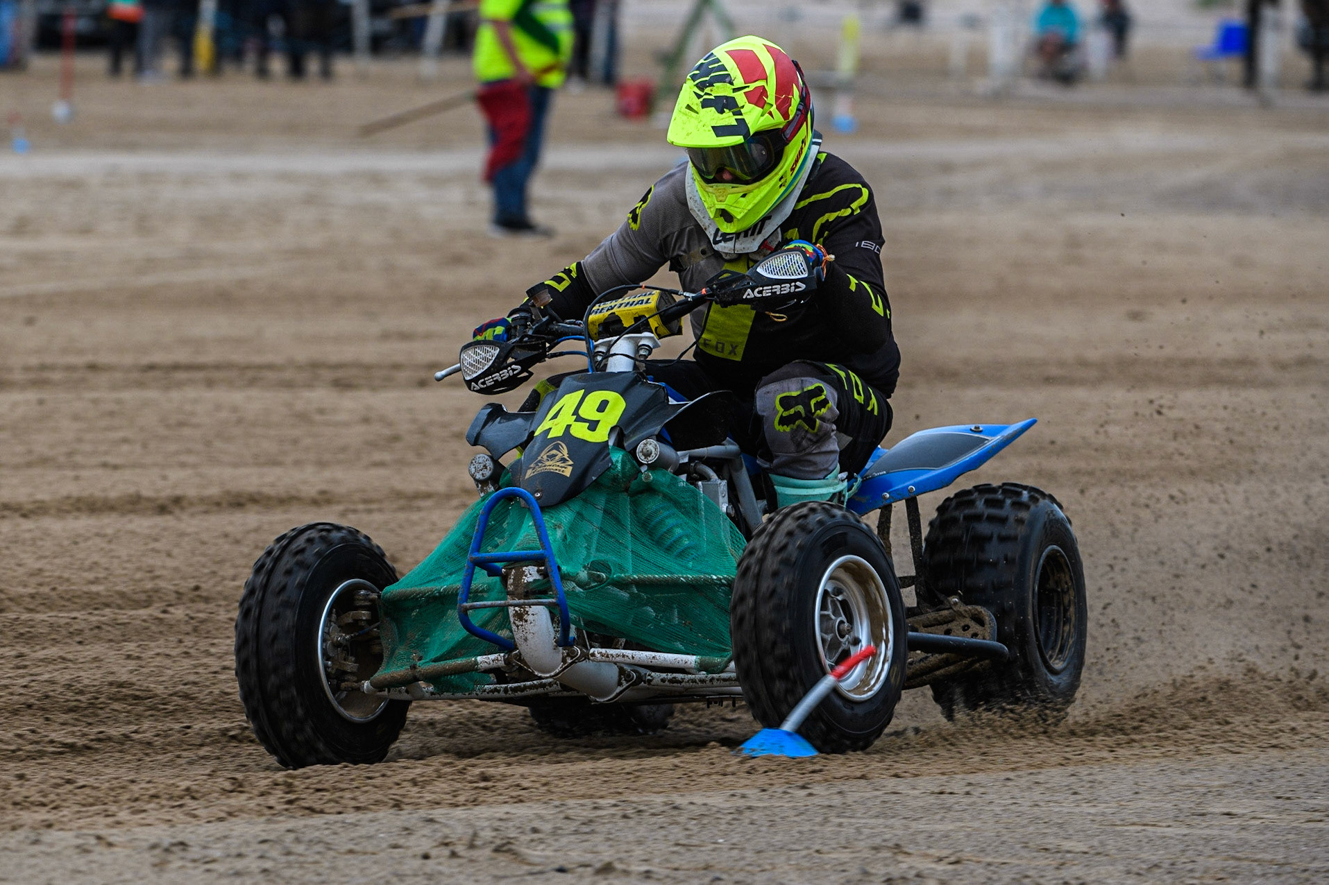 Liam Whetton (49) during the Fylde ACU British Sand Racing Masters Championship at  St Annes on Sea, Lancashire on Sunday 30th July 2023. (Photo: Ian Charles | MI News)