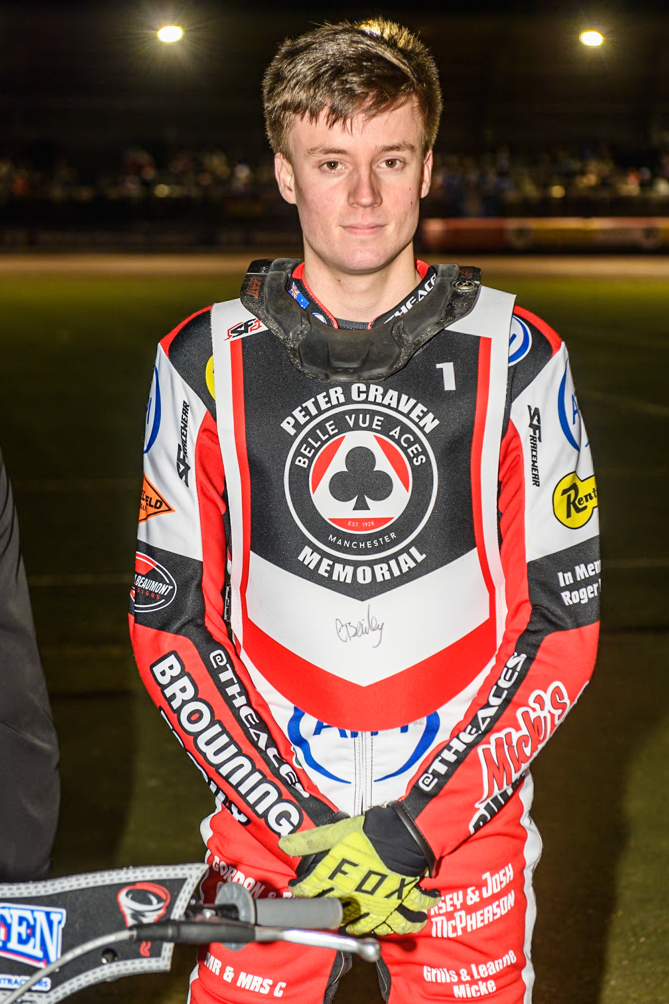 England's Connor Bailey during the Peter Craven Memorial Trophy meeting at the National Speedway Stadium, Manchester on Monday 18th March 2024. (Photo: Ian Charles | MI News)