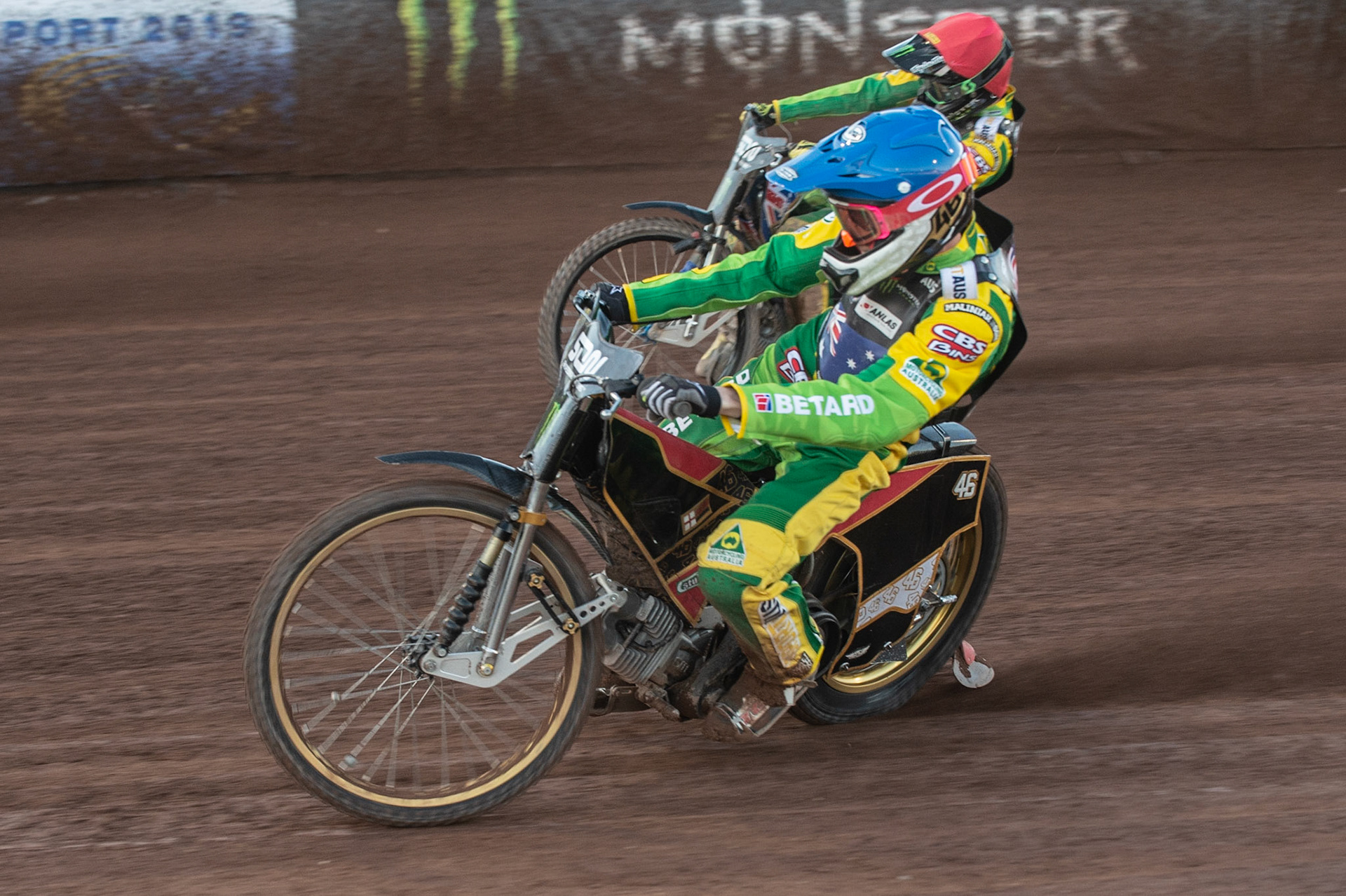 Photo: Ian Charles

Max Fricke (Blue) inside Chris Holder (Red)

Monster Energy FIM Speedway Of Nations, Race Off 2, Belle Vue National Speedway Stadium, Manchester 7 May  2019