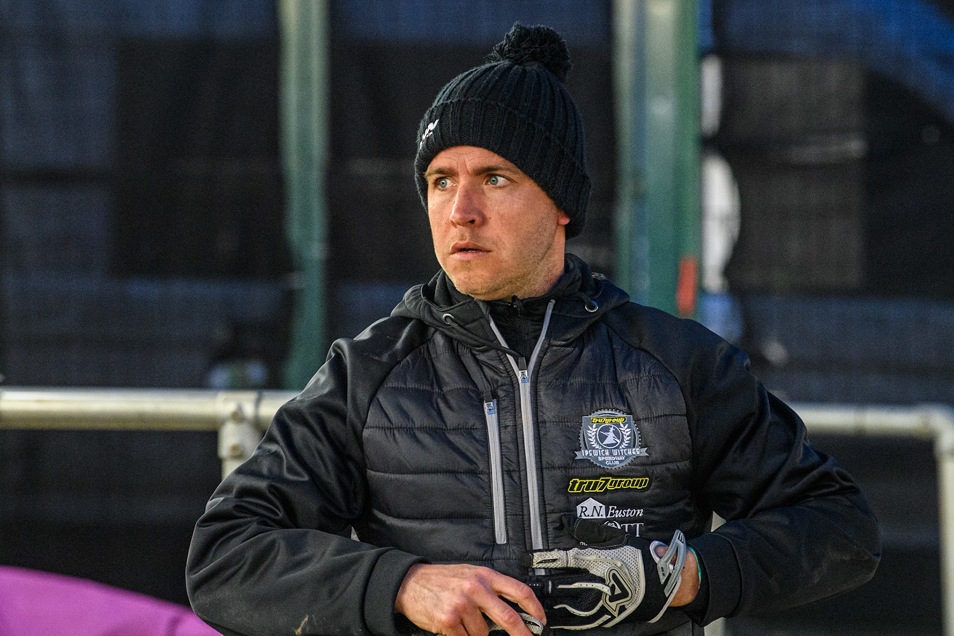 Ipswich Witches' Team Manager Ritchie Hawkins during the Rowe Motor Oil Premiership match between Belle Vue Aces and Ipswich Witches at the National Speedway Stadium, Manchester on Monday 22nd April 2024. (Photo: Ian Charles | MI News)
