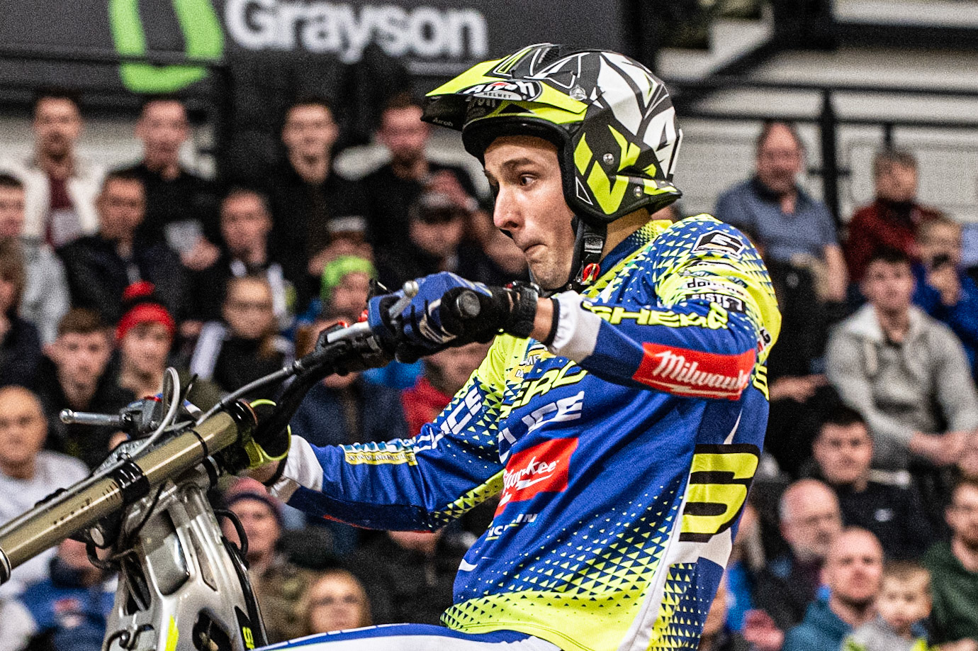 SHEFFIELD, ENGLAND  - DECEMBER 28TH  Jack Peace, UK (Sherco)  during the 25th Anniversary Sheffield Indoor Trial at the FlyDSA Arena, Sheffield on Saturday 28th December 2019. (Credit: Ian Charles | MI News)