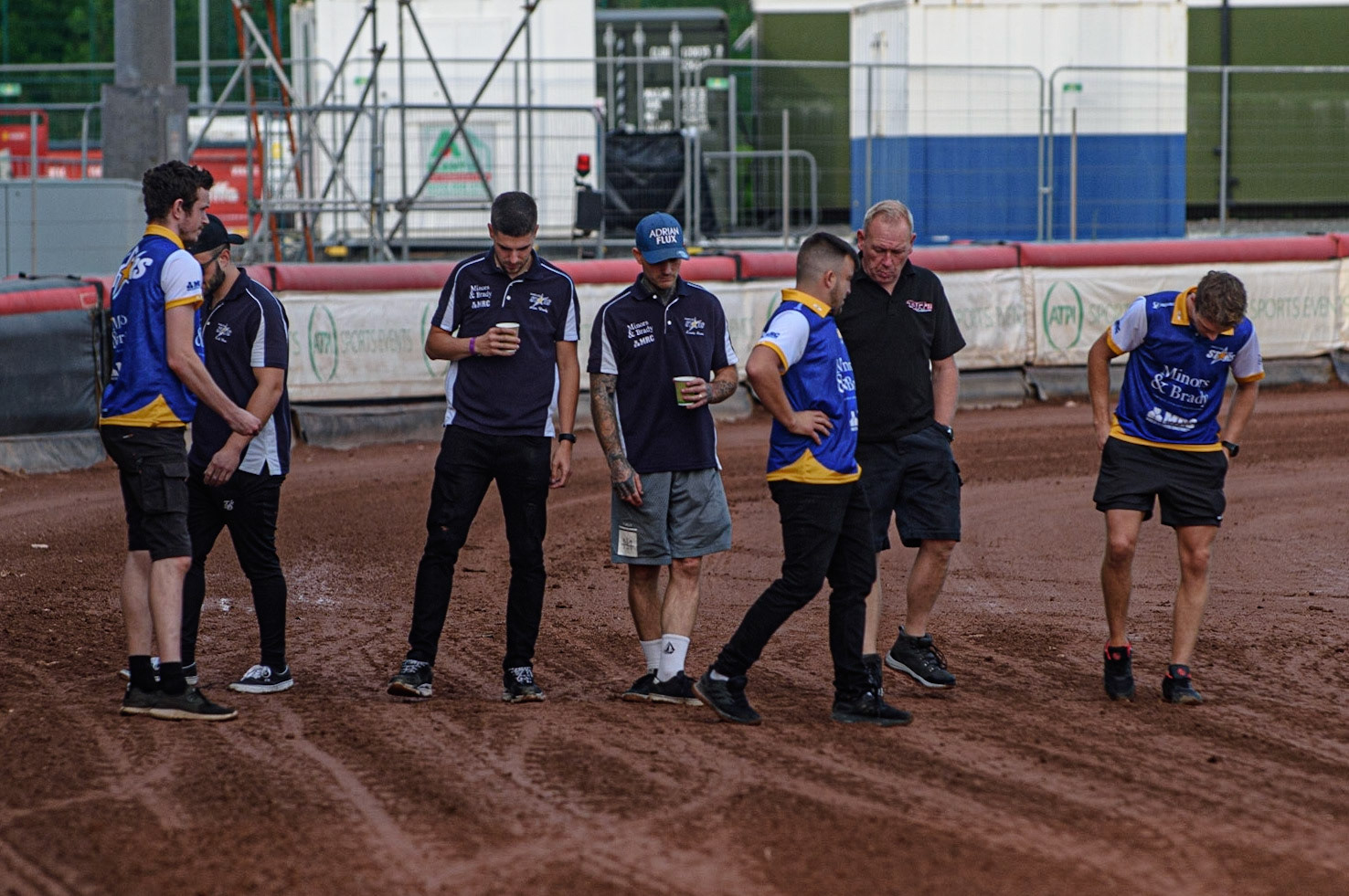 MANCHESTER, UK. AUGUST 23RD    The King’s Lynn Minors &amp; Brady Stars  on their pre meeting track walk during the SGB Premiership match between Belle Vue Aces and King's Lynn Stars at the National Speedway Stadium, Manchester on Monday 23rd August 2021. (Credit: Ian Charles | MI News)