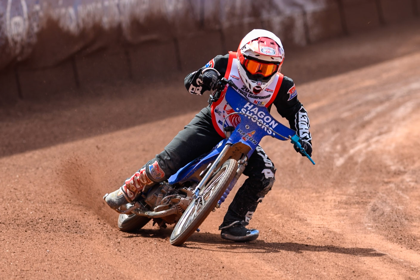 125cc SUPPORT CLASS Jenson Braithwaite (16) in action during the British Youth Championship (125cc) at the National Speedway Stadium, Manchester on Sunday 19th July 2026. (Photo: Ian Charles | MI News)