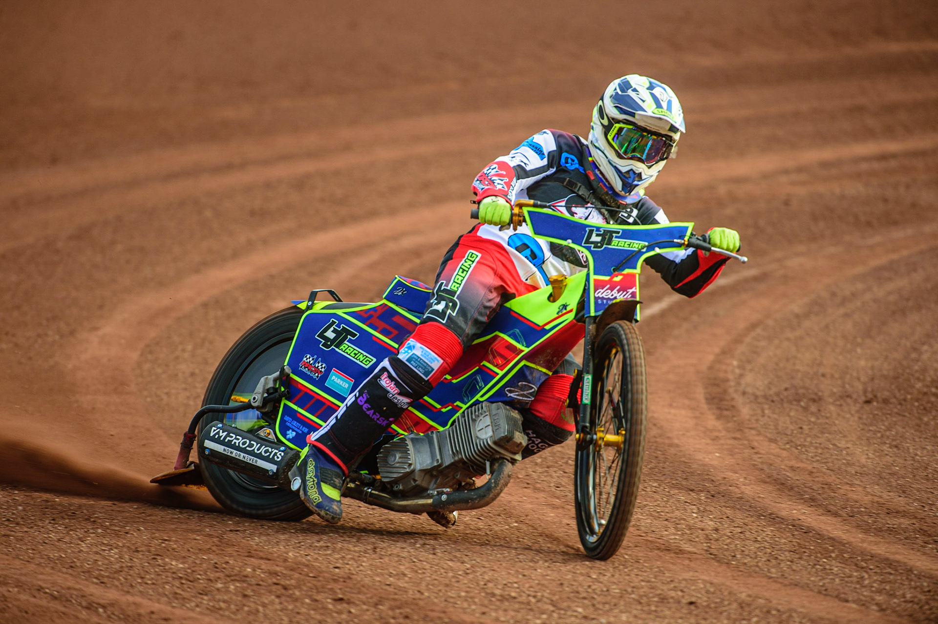 MANCHESTER, UK. MAR 14TH Nathan Ablitt in action during the Belle Vue Speedway Media Day at the National Speedway Stadium, Manchester on Monday 14th March 2022. (Credit: Ian Charles | MI News)