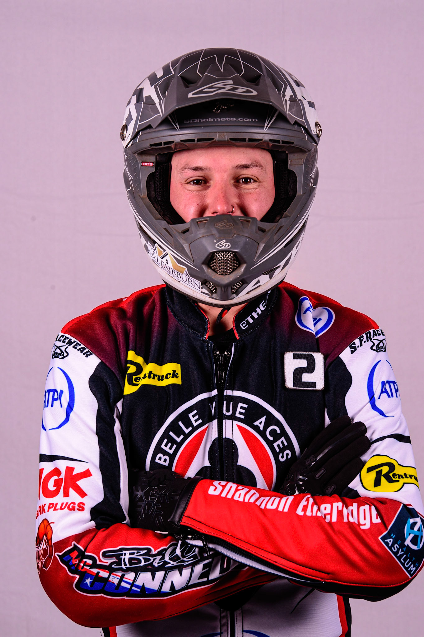 MANCHESTER, UK. MAR 14TH Jye Etheridge - Belle Vue 'ATPI' Aces during the Belle Vue Speedway Media Day at the National Speedway Stadium, Manchester on Monday 14th March 2022. (Credit: Ian Charles | MI News)