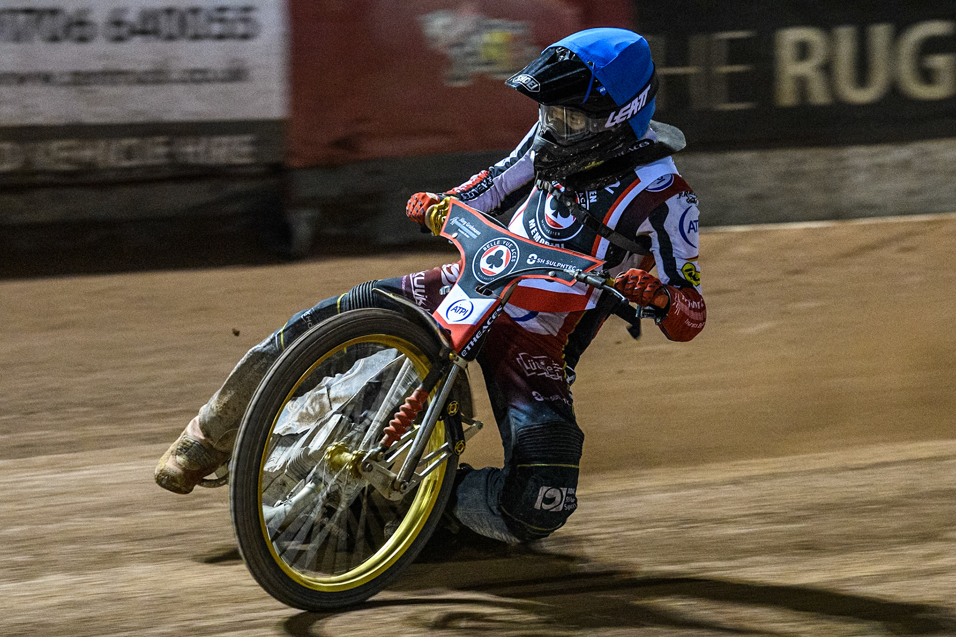 Germany's Norick Blödorn in action during the Peter Craven Memorial Trophy meeting at the National Speedway Stadium, Manchester on Monday 18th March 2024. (Photo: Ian Charles | MI News)