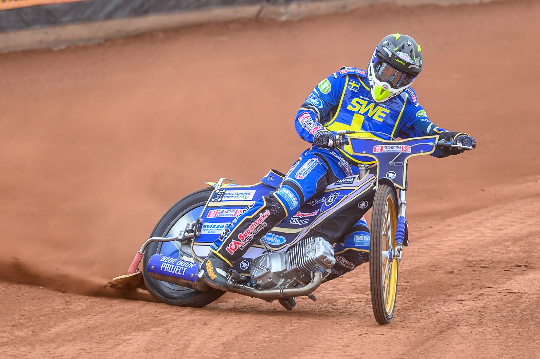 Victor Palovaara of Sweden during practice for the Speedway GP Qualifying Round 3 at Allied Ashfield Stadium, Glasgow on Saturday 30th May 2026. (Photo: Ian Charles | MI News)