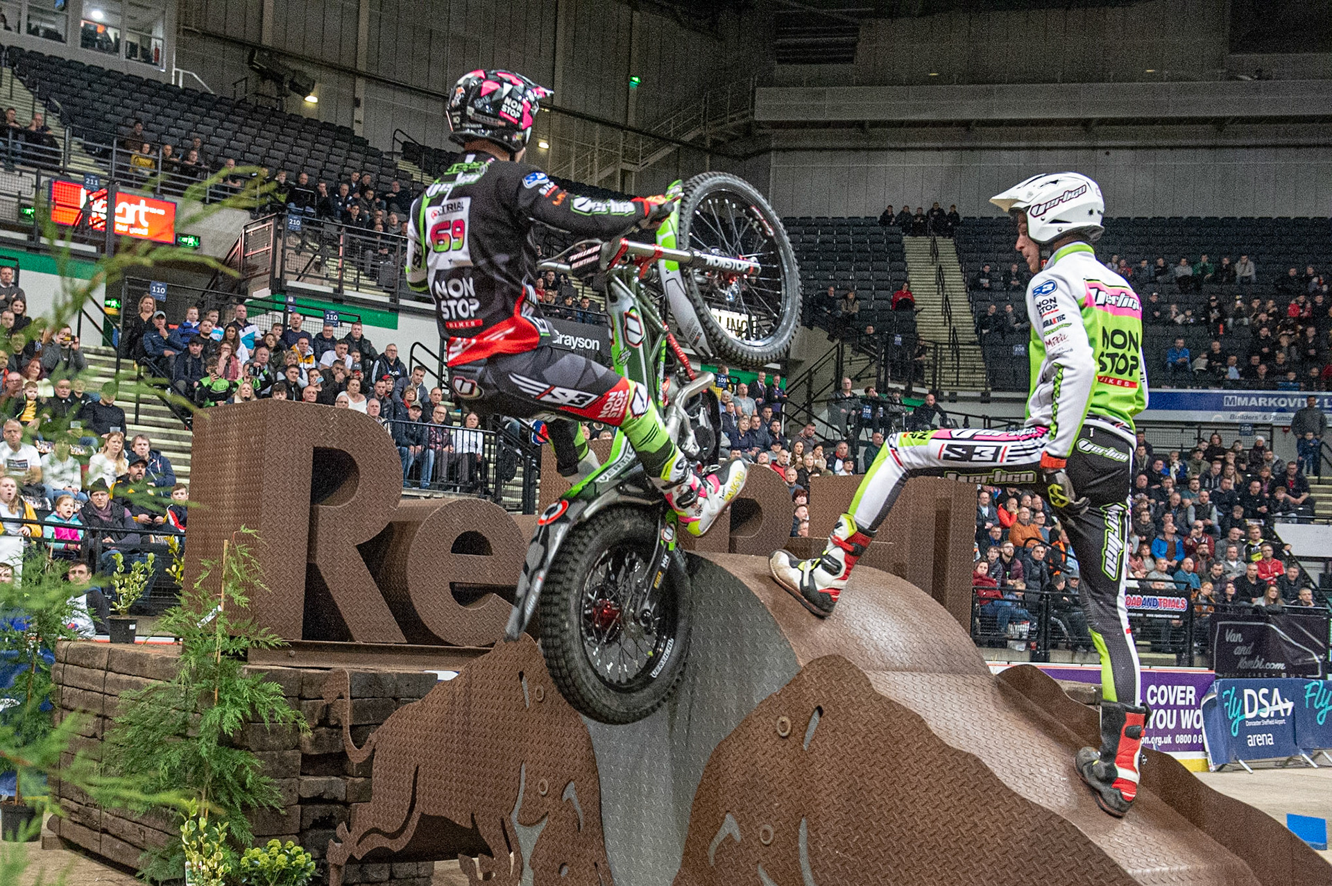 SHEFFIELD, ENGLAND  - DECEMBER 28TH  Jamie Busto, Spain (Vertigo) on section 4  during the 25th Anniversary Sheffield Indoor Trial at the FlyDSA Arena, Sheffield on Saturday 28th December 2019. (Credit: Ian Charles | MI News)