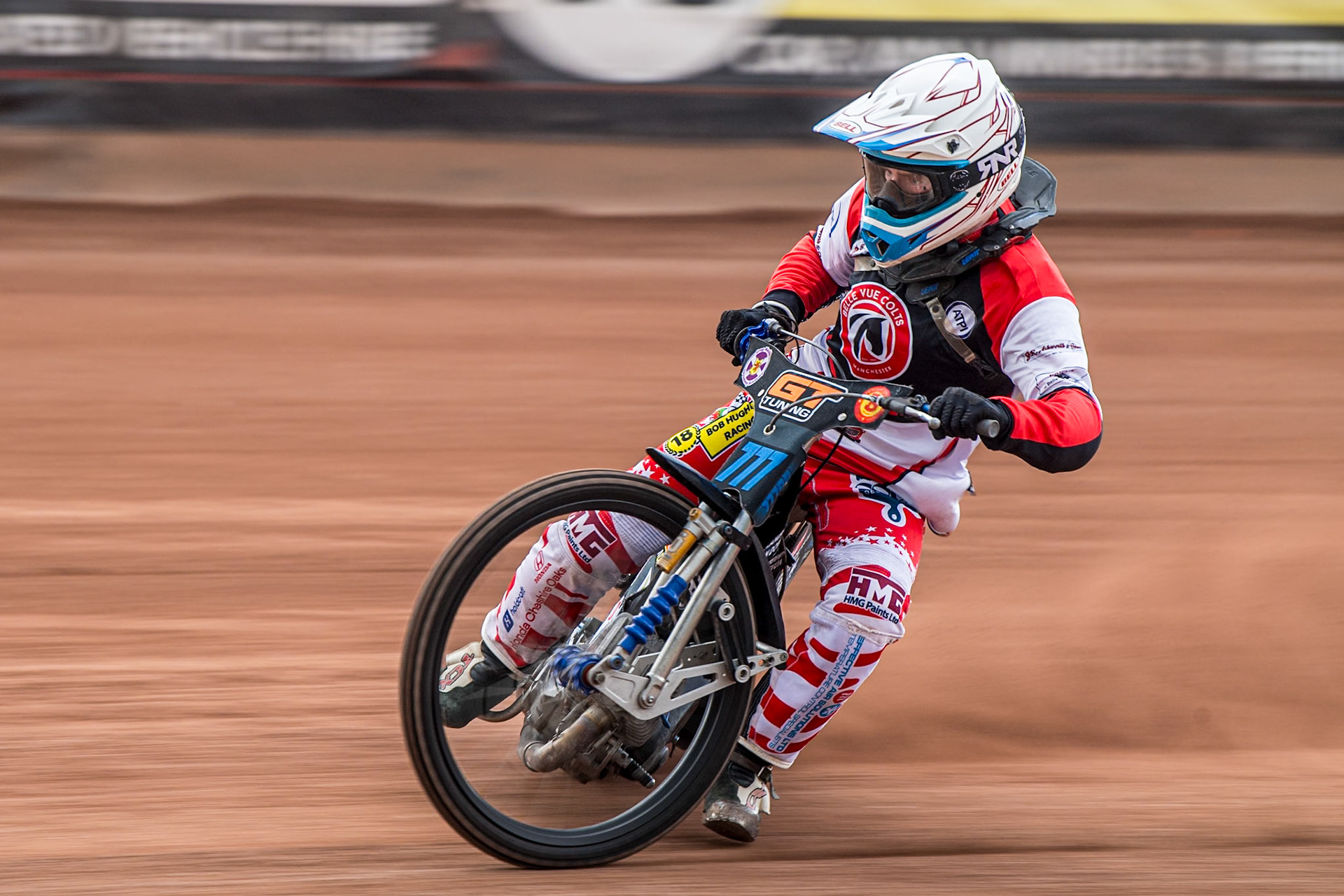 Billy Budd in action during the Belle Vue Aces Media Day at the National Speedway Stadium, Manchester on Wednesday 12th March 2025. (Photo: Ian Charles | MI News)
