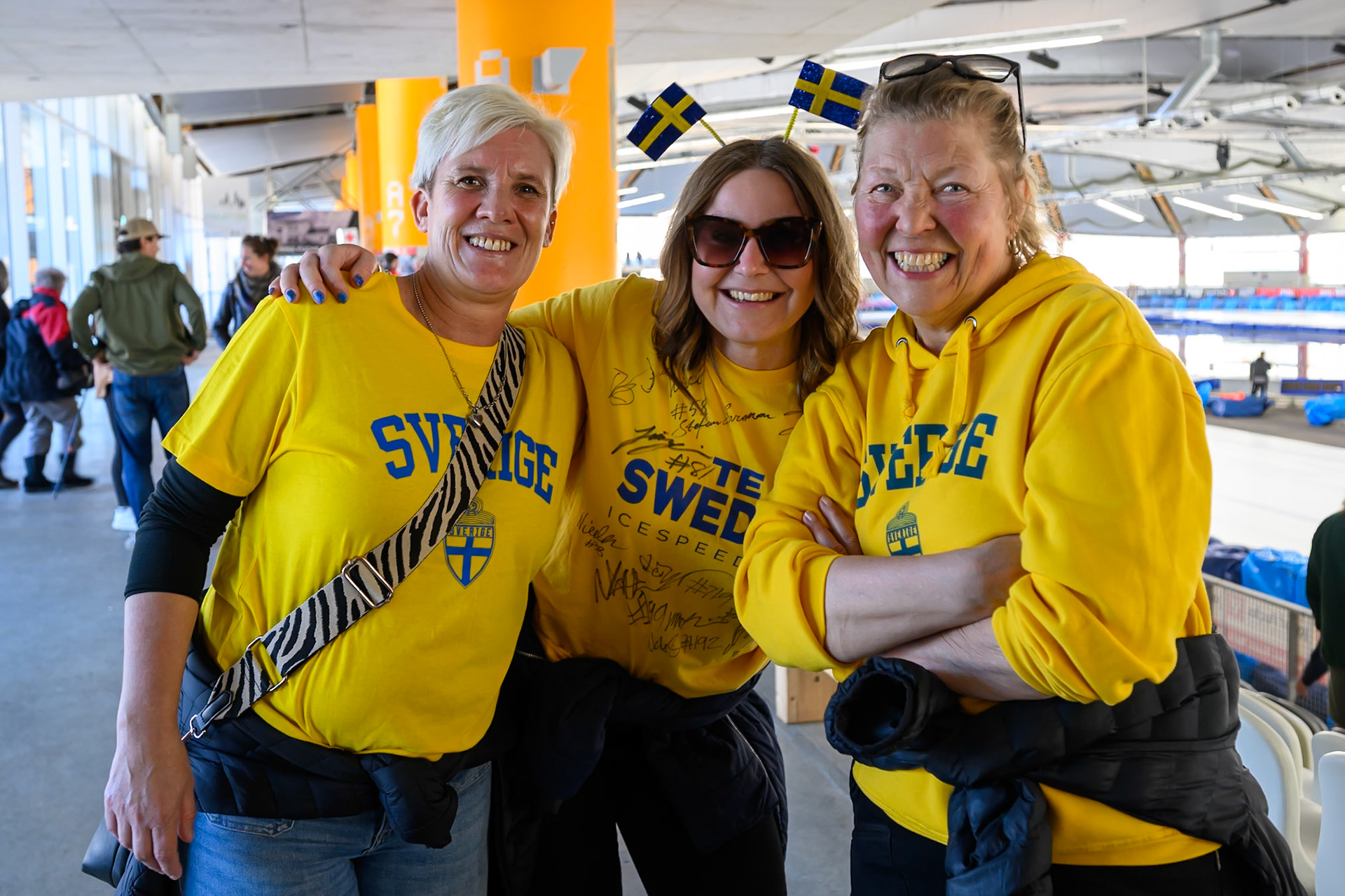 Swedish Fans during Practice for the Ice Speedway Gladiators World Championship Finals at Max-Aicher-Arena, Inzell on Friday 13th March 2026. (Photo: Ian Charles | MI News)