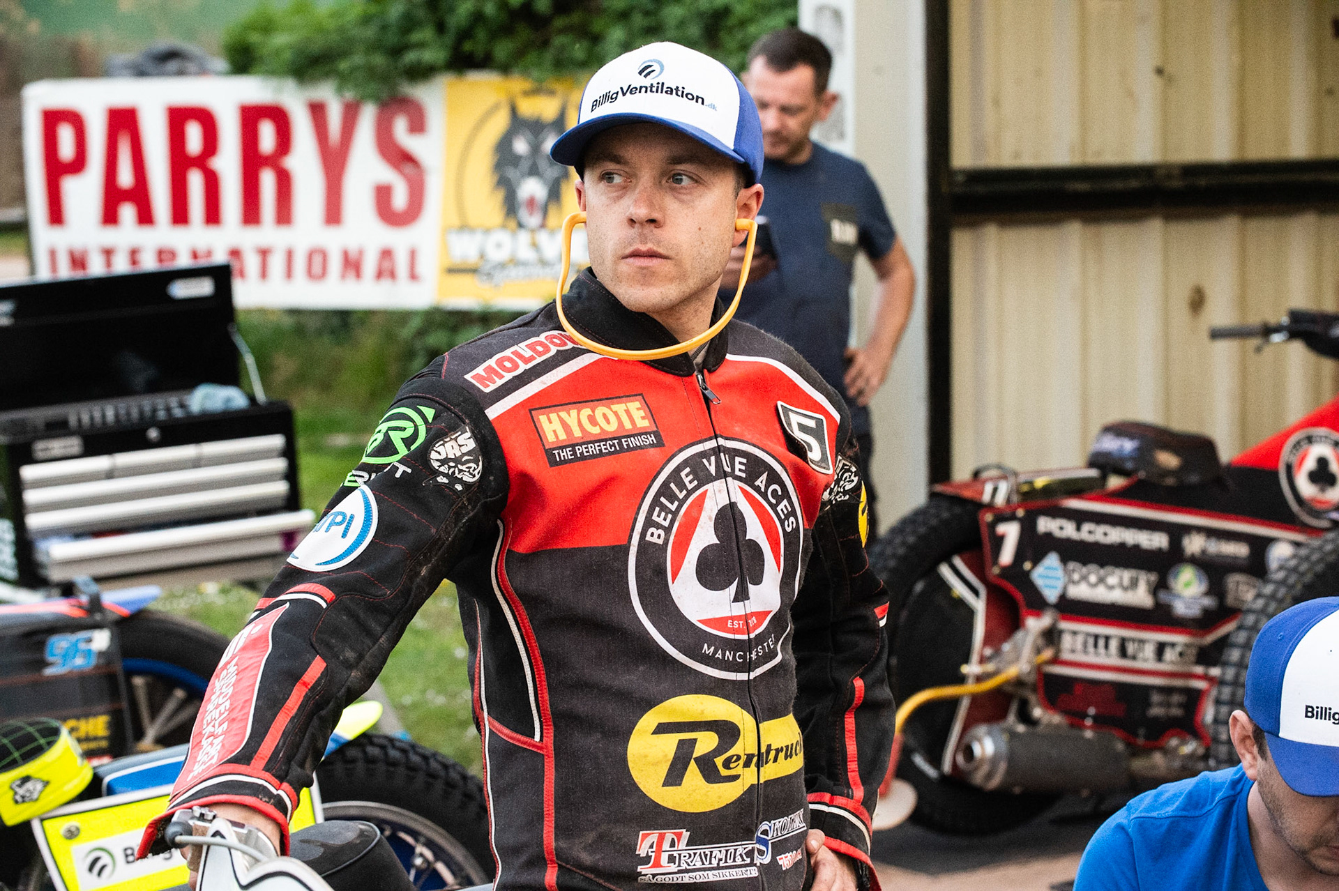 Photo by Ian Charles:

Kenneth Bjerre 

Wolverhampton Wolves v Belle Vue Aces, British Speedway Premiership 22 April 2019