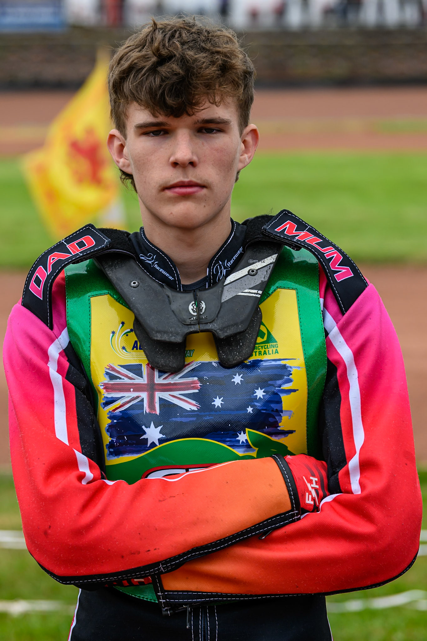 Alex Adamson of Australia during the FIM SGP2 Qualifying Round at the Peugeot Ashfield Stadium in Glasgow on Saturday 24th May 2025. (Photo: Ian Charles | MI News)