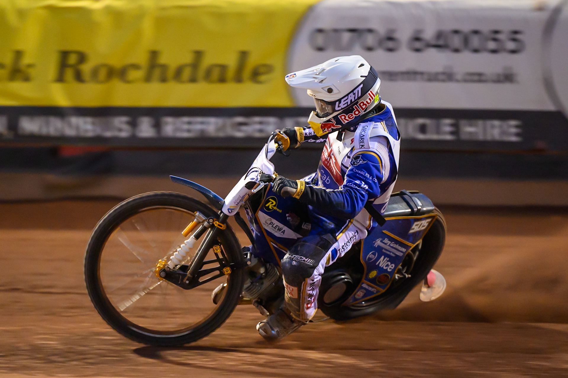 Robert Lambert (4) in action during the Cab Direct British Speedway Championship Final at the National Speedway Stadium, Manchester on Saturday 15th August 2026. (Photo: Ian Charles | MI News)