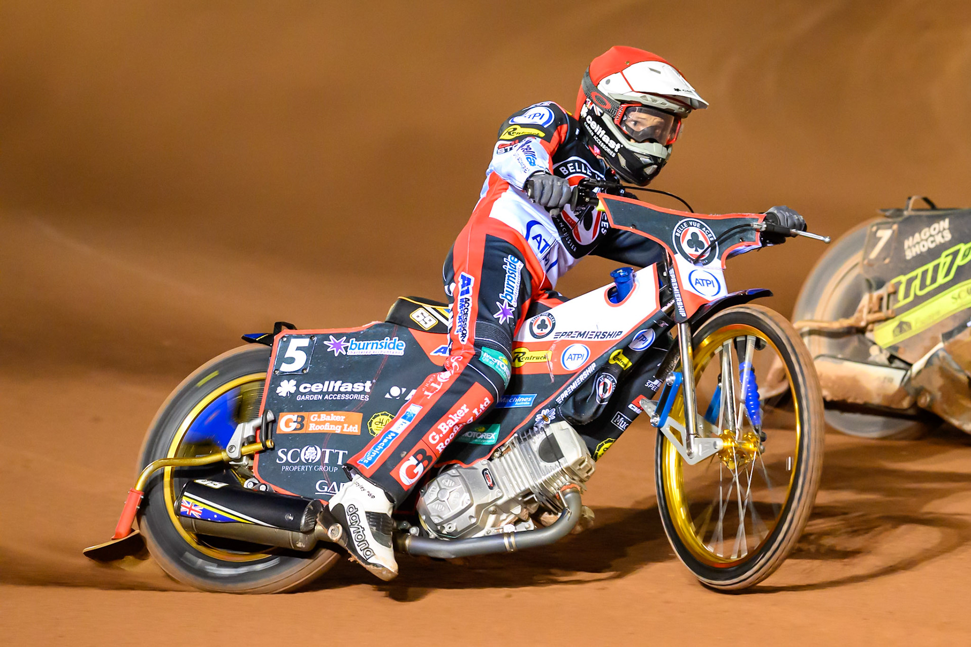 Jason Doyle of Belle Vue Aces  in action during the Rowe Motor Oil Premiership Play Off Semi Final 2nd leg match between Belle Vue Aces and Ipswich Witches at the National Speedway Stadium, Manchester on Monday 28th September 2026. (Photo: Ian Charles | MI News)