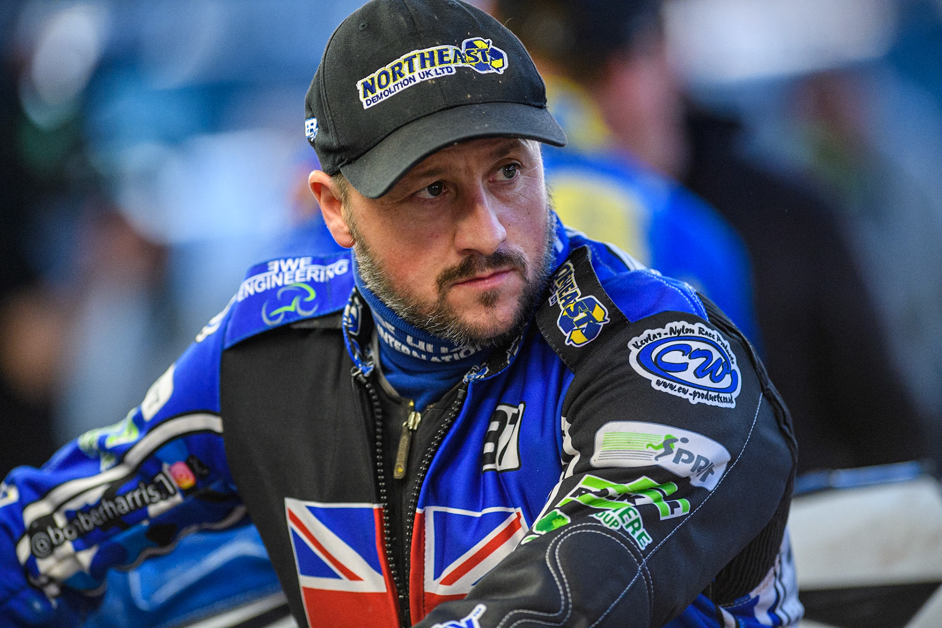 Sheffield Tigers' Guest Rider Chris Harris during the Rowe Motor Oil Premiership Play Off Semi Final 2, 1st Leg match between Belle Vue Aces and Sheffield Tigers at the National Speedway Stadium, Manchester on Monday 16th September 2024. (Photo: Ian Charles | MI News)