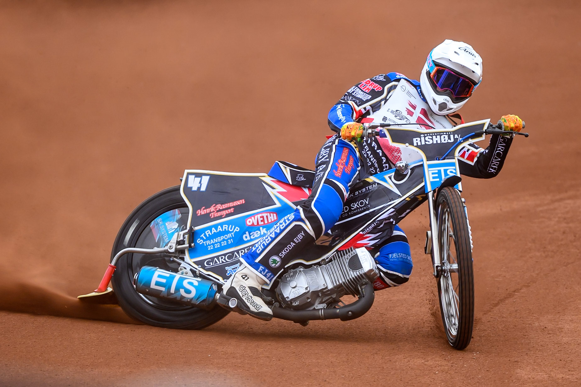 Frederik Jacobsen of Denmark during practice for the Speedway GP Qualifying Round 3 at Allied Ashfield Stadium, Glasgow on Saturday 30th May 2026. (Photo: Ian Charles | MI News)