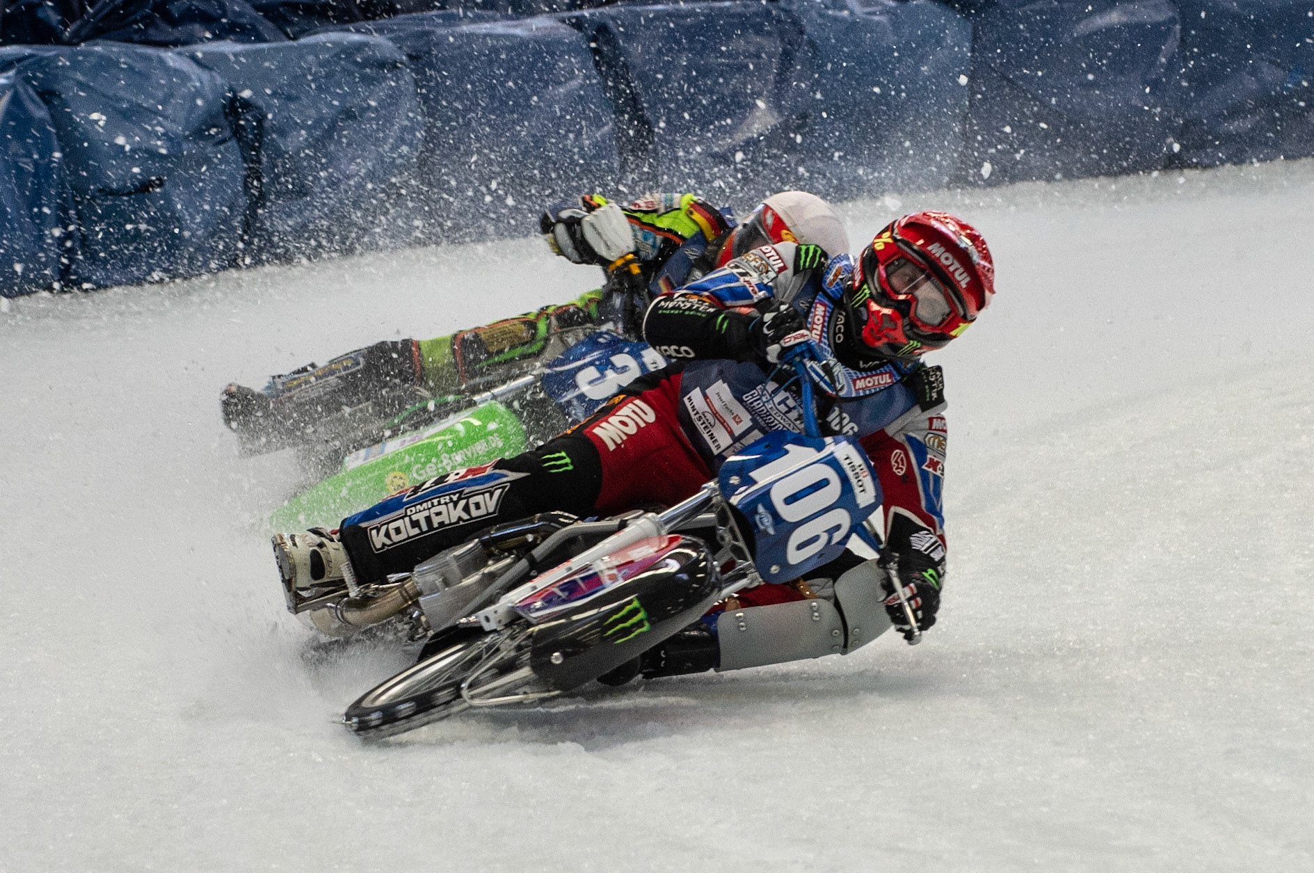 Photo: Ian Charles

Dmitri Koltakov (106) leads Johann Weber (33) (White)

FIM Ice Speedway Gladiators World Championship, Event 4.2, Max-Aicher-Arena, Inzell, Germany, Sunday 17 March 2019