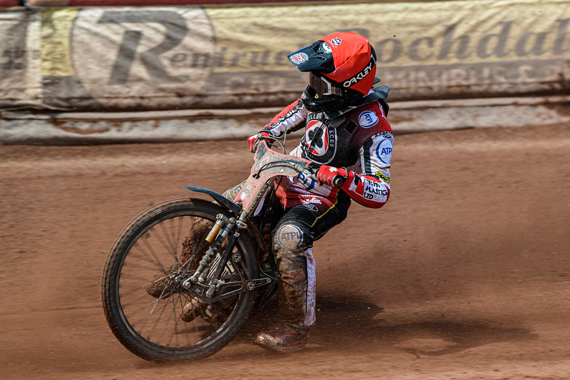 Tom Brennan in action  for Belle Vue ATPI Aces during the Sports Insure Premiership match between Belle Vue Aces and Wolverhampton Wolves at the National Speedway Stadium, Manchester on Monday 29th May 2023. (Photo: Ian Charles | MI News)