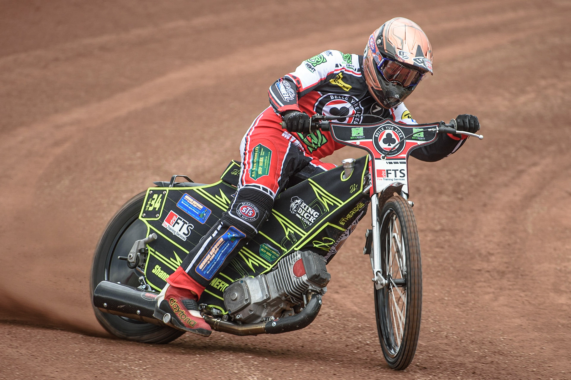 Photo: Ian CharlesJye Etheridge in actionBelle Vue Press &amp; Practice Day, National Speedway Stadium, Manchester Thursday  13  May  2021