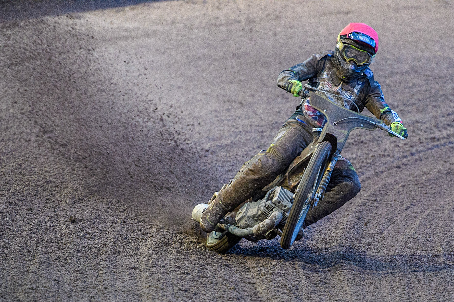 Tom Brennan picks ups some drive during the Sports Insure British Speedway Final at the National Speedway Stadium, Manchester on Monday 14th August 2023. (Photo: Ian Charles | MI News)