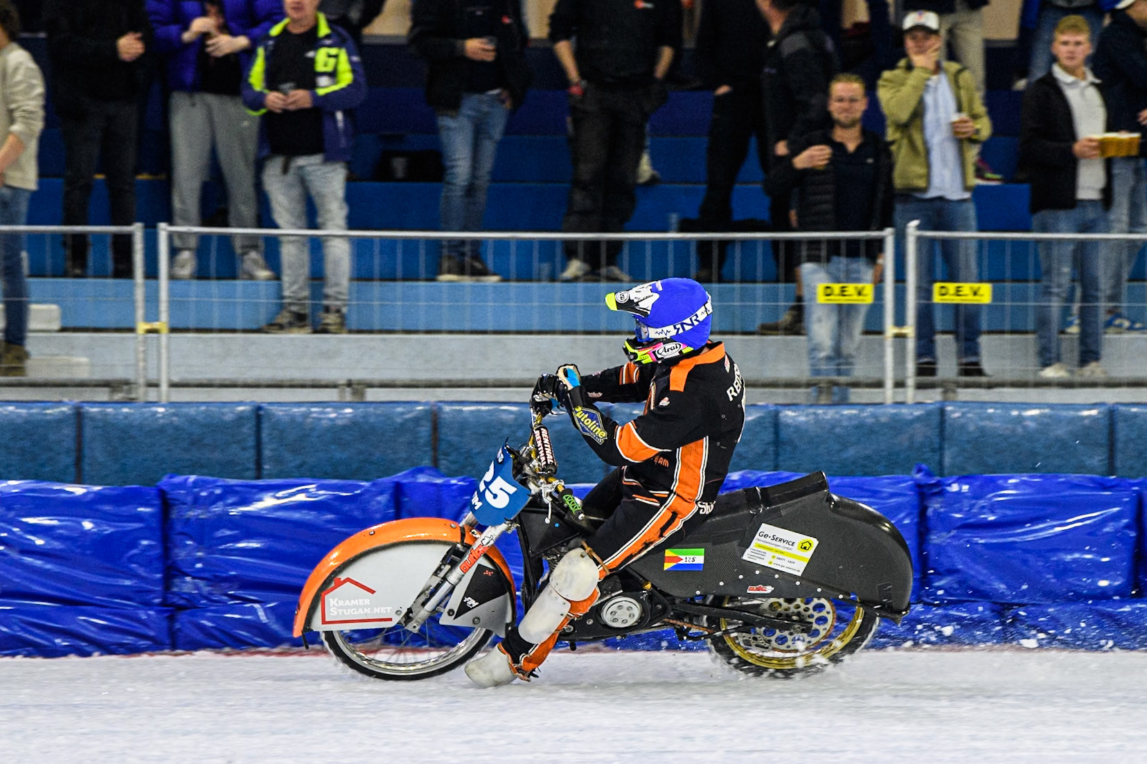 Sebastian Reitsma of The Netherlands celebrates his win during the Roelof Thijs Bokaal, Ice Rink Thialf, Heerenveen, Netherlands on Friday 4th April 2025. (Photo: Ian Charles | MI News)