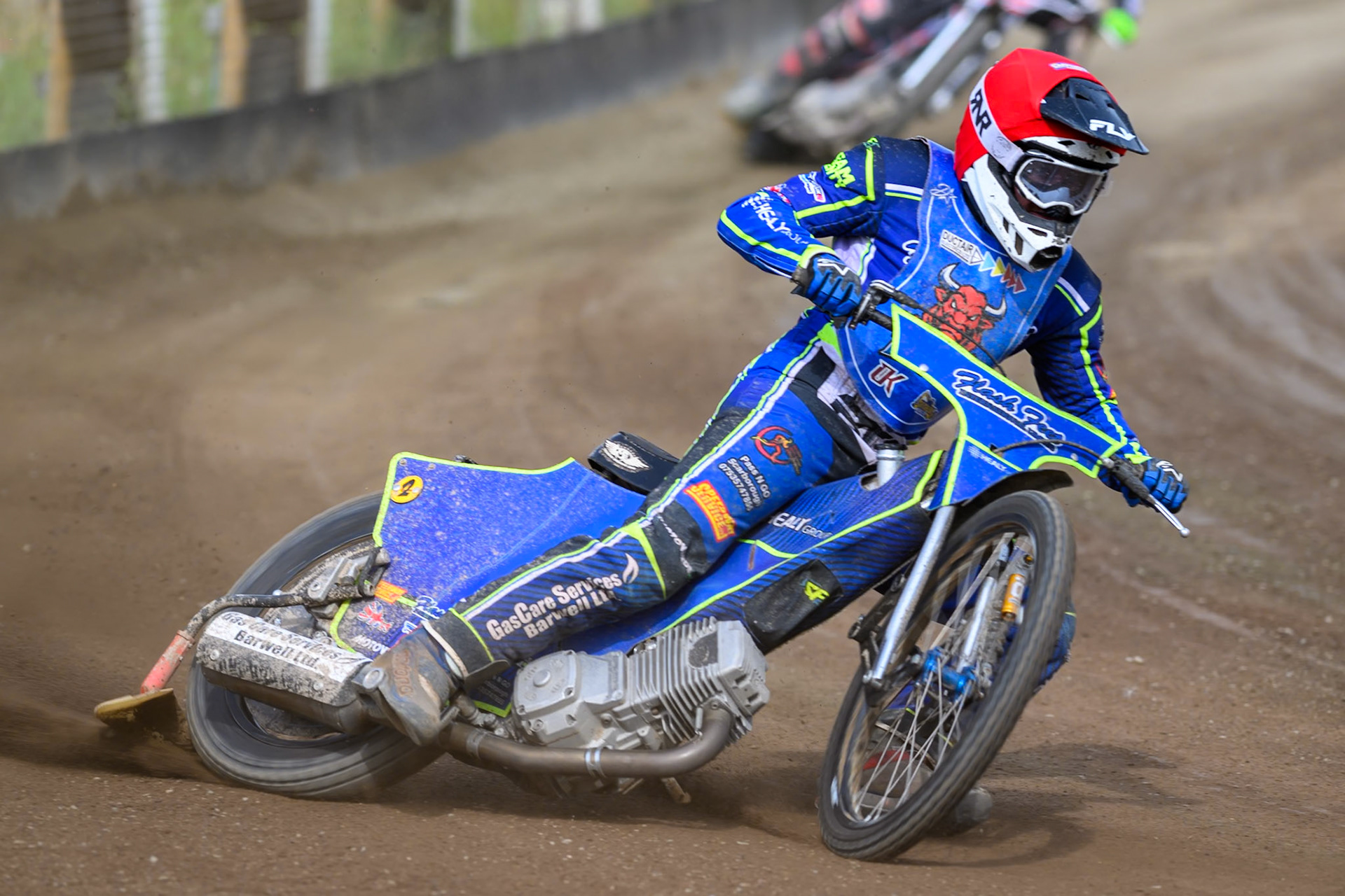 Arran Butcher of Buxton Bulls in action during the WSRA National Development League match between Buxton Bulls and King's Lynn Young Stars at Hi-Edge Speedway, Buxton on Sunday 9th August 2026. (Photo: Ian Charles | MI News)