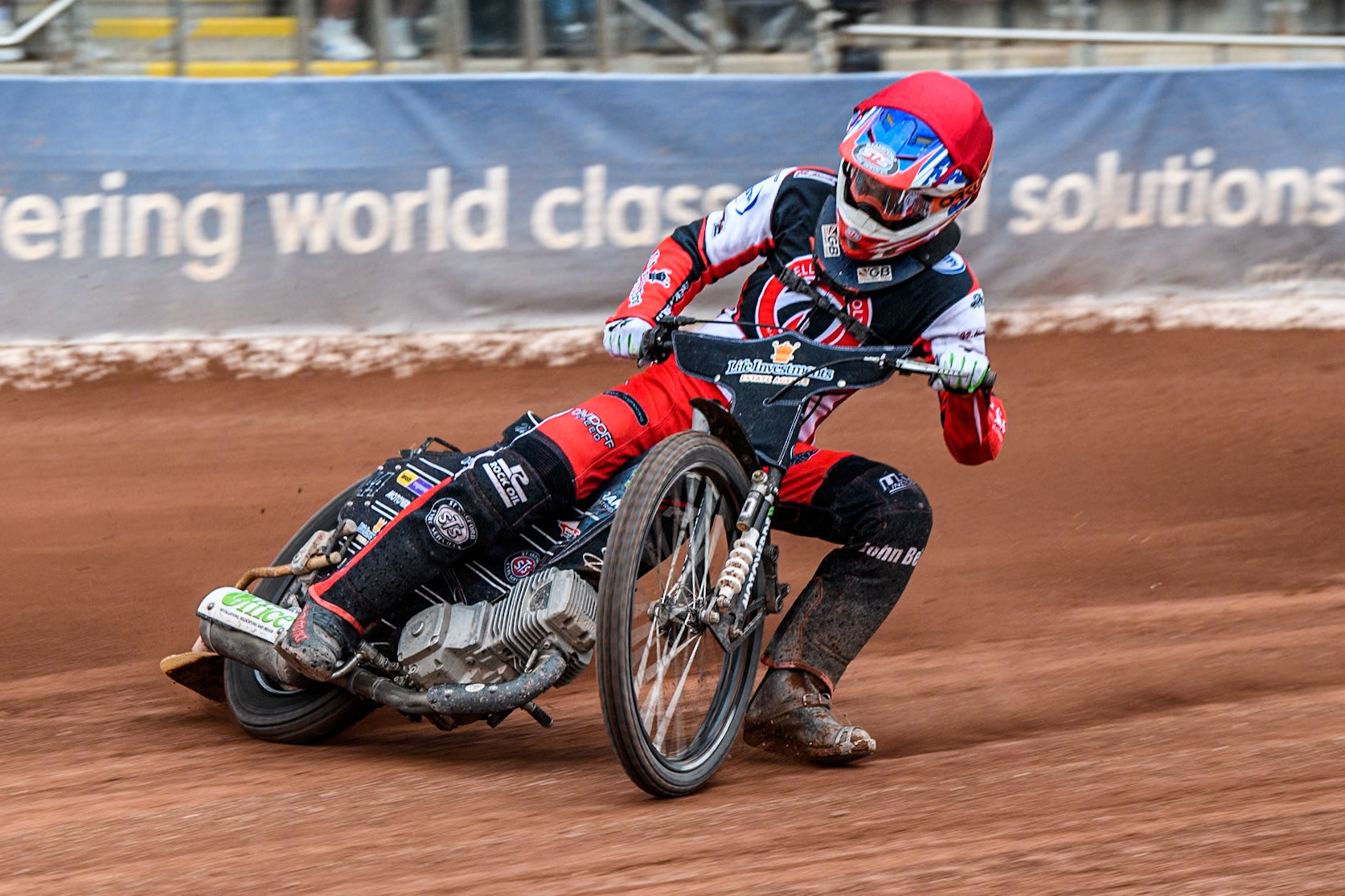 Belle Vue Colts' Freddy Hodder in action during the WSRA National Development League match between Belle Vue Colts and Leicester Lion Cubs at the National Speedway Stadium, Manchester on Friday 18th April 2025. (Photo: Ian Charles | MI News)