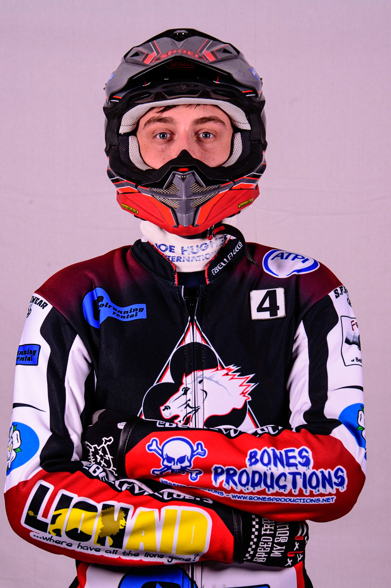 MANCHESTER, UK. MAR 14TH Jack Parkinson-Blackburn - Belle Vue 'Cool Running' Colts during the Belle Vue Speedway Media Day at the National Speedway Stadium, Manchester on Monday 14th March 2022. (Credit: Ian Charles | MI News)