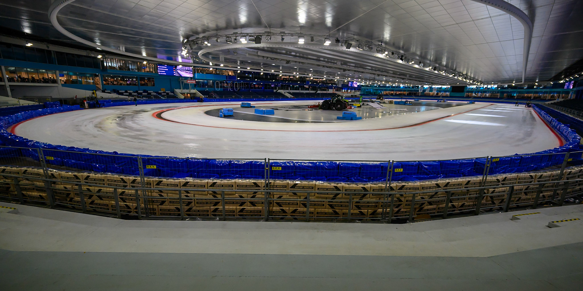 General view of the Ice Track during the FIM Ice Speedway Of Nations at Ice Rink Thialf, Heerenveen on Sunday 12th April 2026. (Photo: Ian Charles | MI News)
