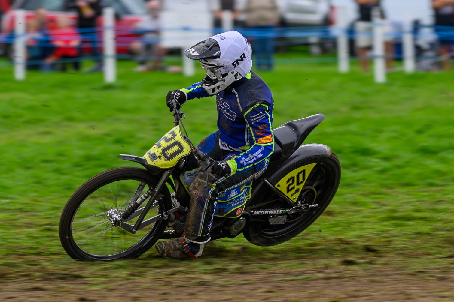 British Masters (Solos): Arran Butcher (20) during the British Masters Grasstrack Championship at Lower Marsh Farm, Much Hoole, Preston in Lancashire, England on Sunday 13th September 2026. (Photo: Ian Charles | MI News)