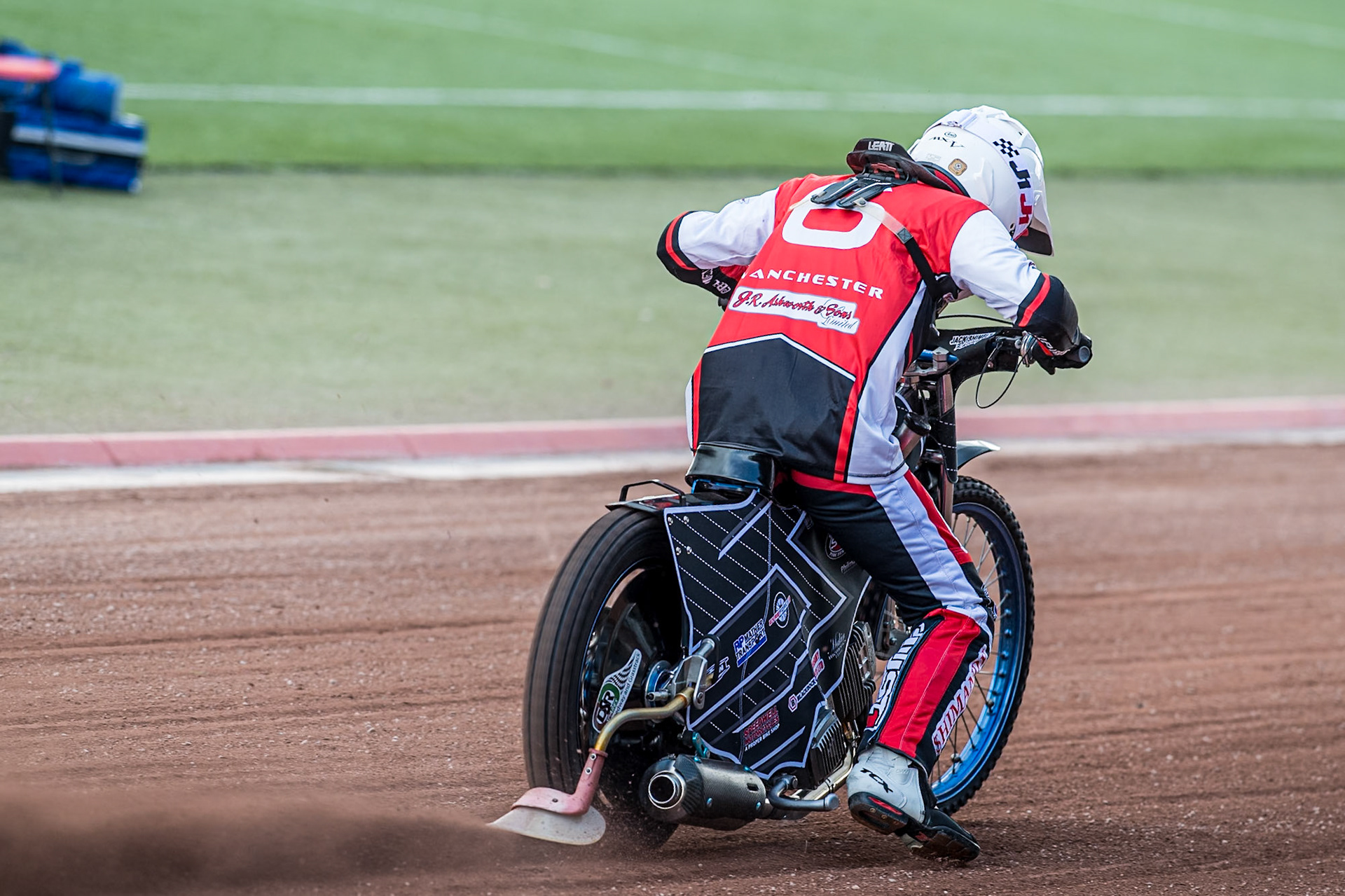 Jack Shimelt does a practice start during the Belle Vue Aces Media Day at the National Speedway Stadium, Manchester on Wednesday 12th March 2025. (Photo: Ian Charles | MI News)