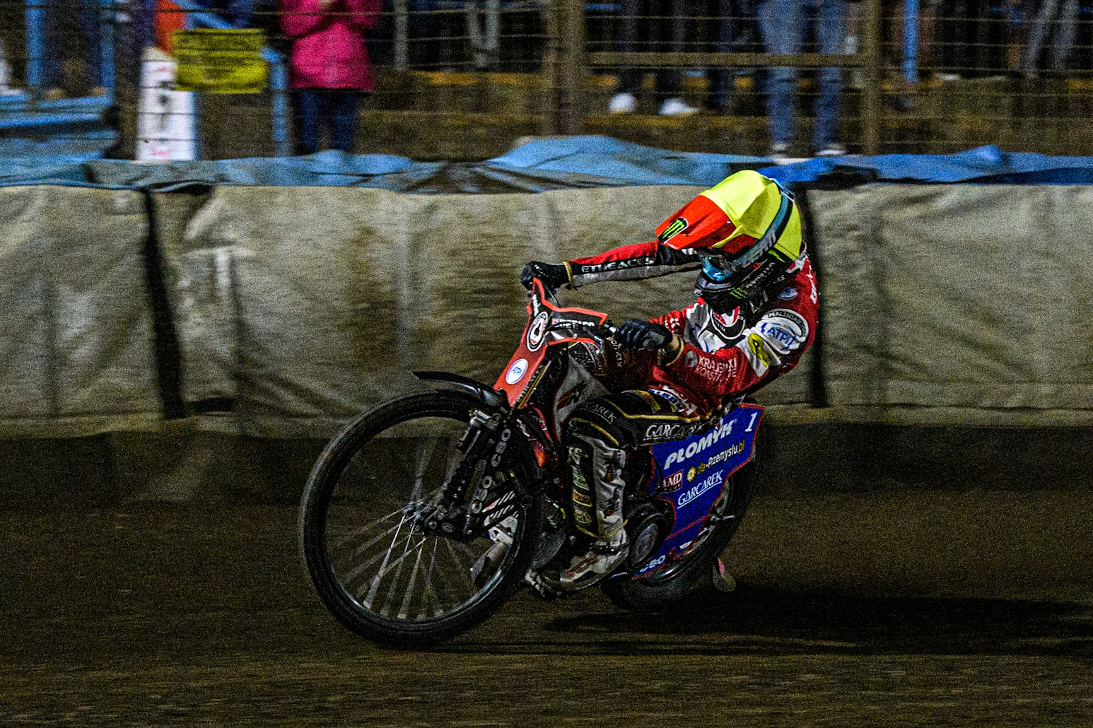 Dan Bewley  in action for Belle Vue ATPI Aces  during the Sports Insure Premiership match between King's Lynn Stars and Belle Vue Aces at the Adrian Flux Arena, King's Lynn on Thursday 24th August 2023. (Photo: Ian Charles | MI News)