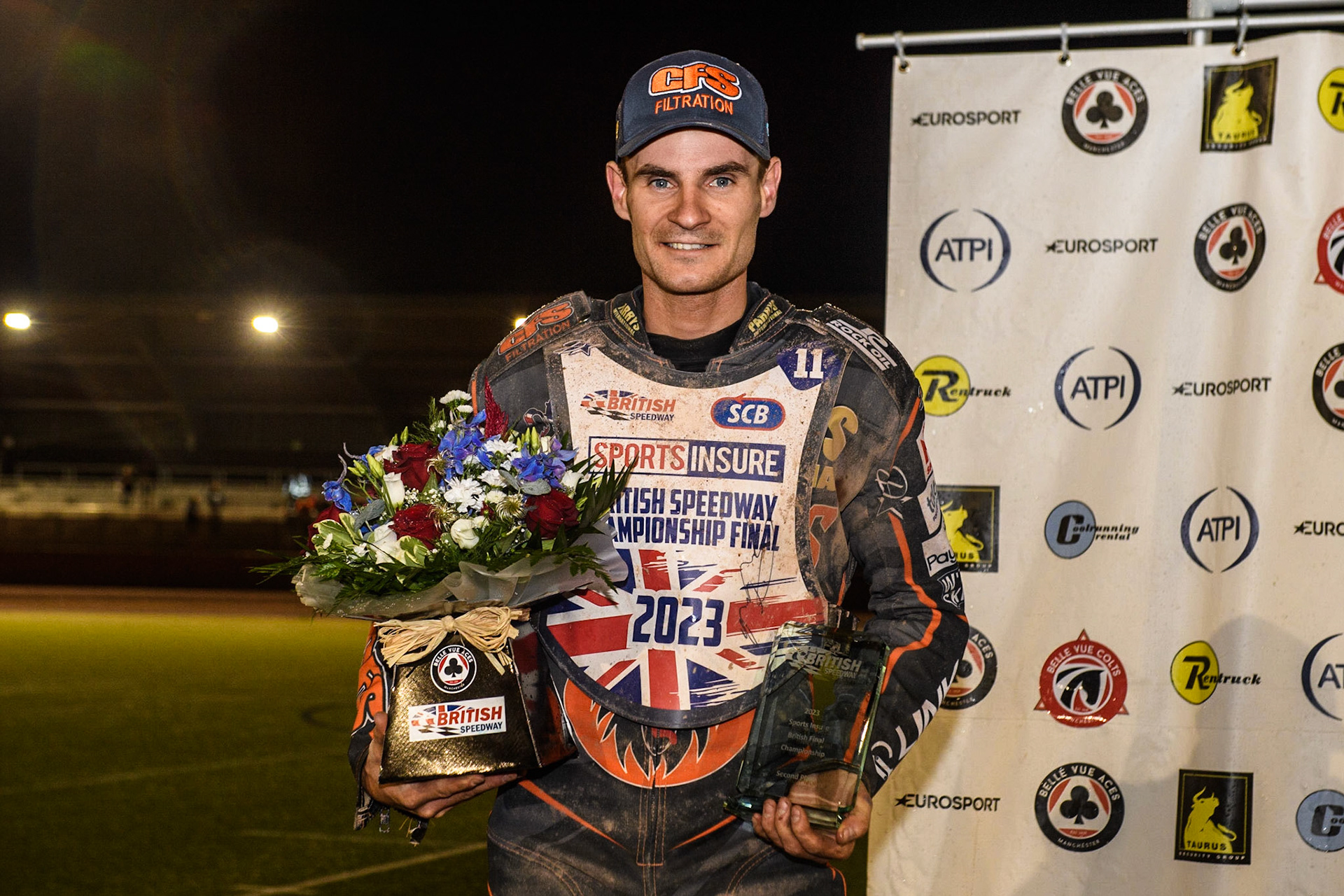 Steve Worrall - Second Place during the Sports Insure British Speedway Final at the National Speedway Stadium, Manchester on Monday 14th August 2023. (Photo: Ian Charles | MI News)