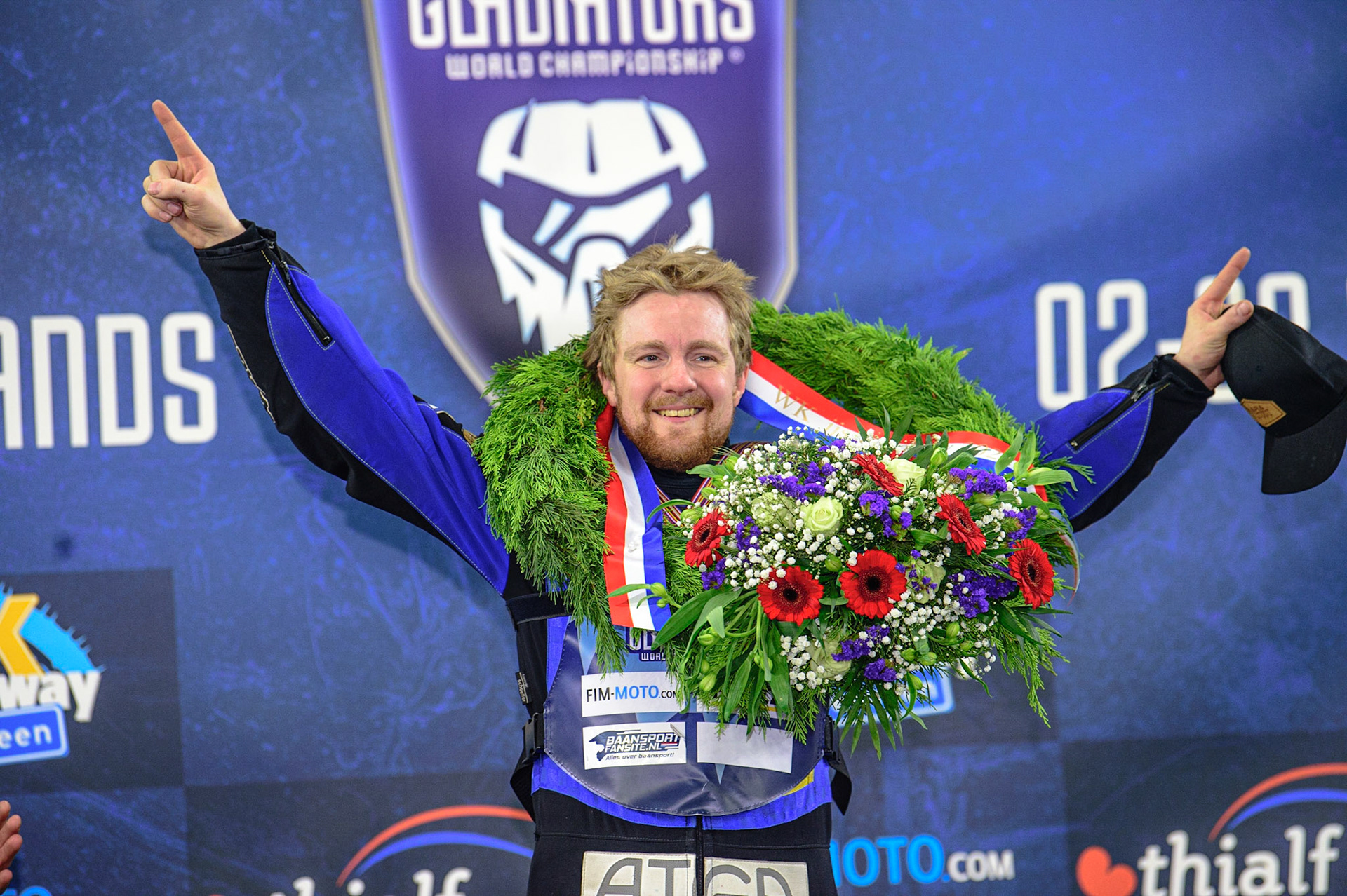 HEERENVEEN, NL.  World Champion 2022 - Martin Hååruhiltunen (199)  during the FIM Ice Speedway Gladiators World Championship Final 4 at Ice Rink Thialf, Heerenveen on Sunday  3 April 2022. (Credit: Ian Charles | MI News)