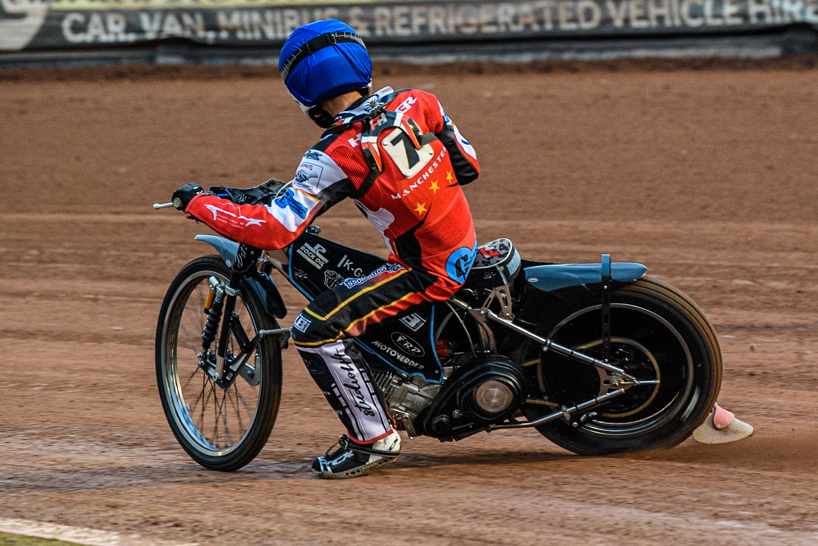 Freddy Hodder  in action for Belle Vue Cool Running Colts during the National Development League match between Belle Vue Colts and Oxford Chargers at the National Speedway Stadium, Manchester on Friday 12th May 2023. (Photo: Ian Charles | MI News)