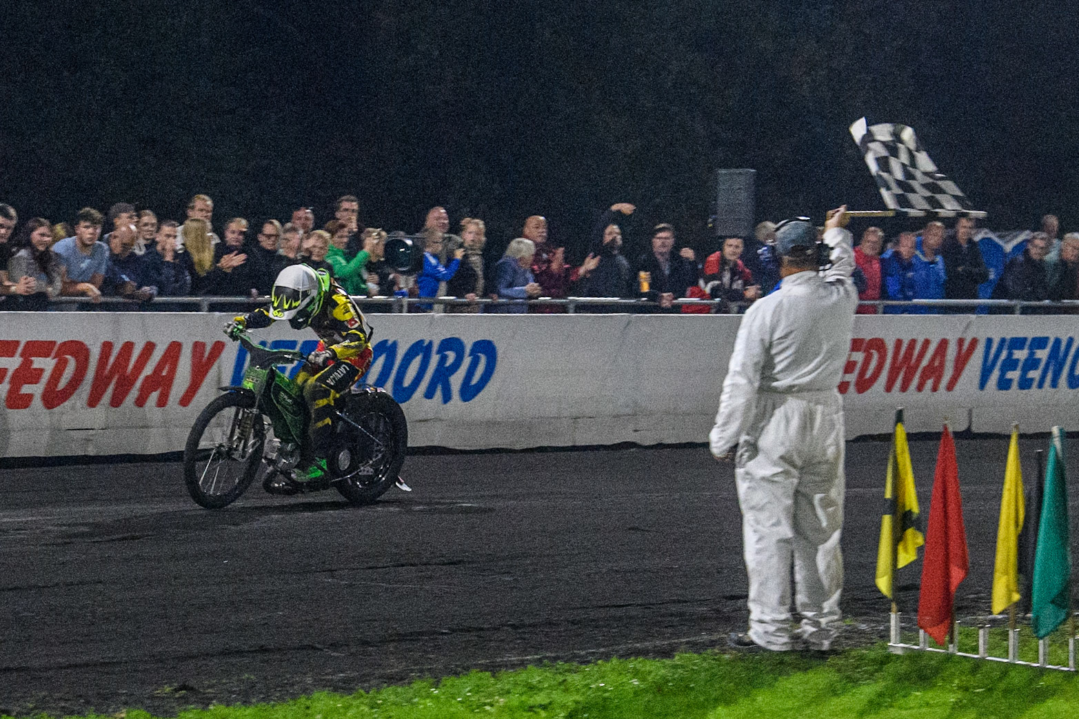 Damirs Filimonov of Latvia wins the meeting during the Golden JOPA Helmet at Sportpark Veenoord, Veenoord, Netherlands on Saturday 21st September 2024. (Photo: Ian Charles | MI News)