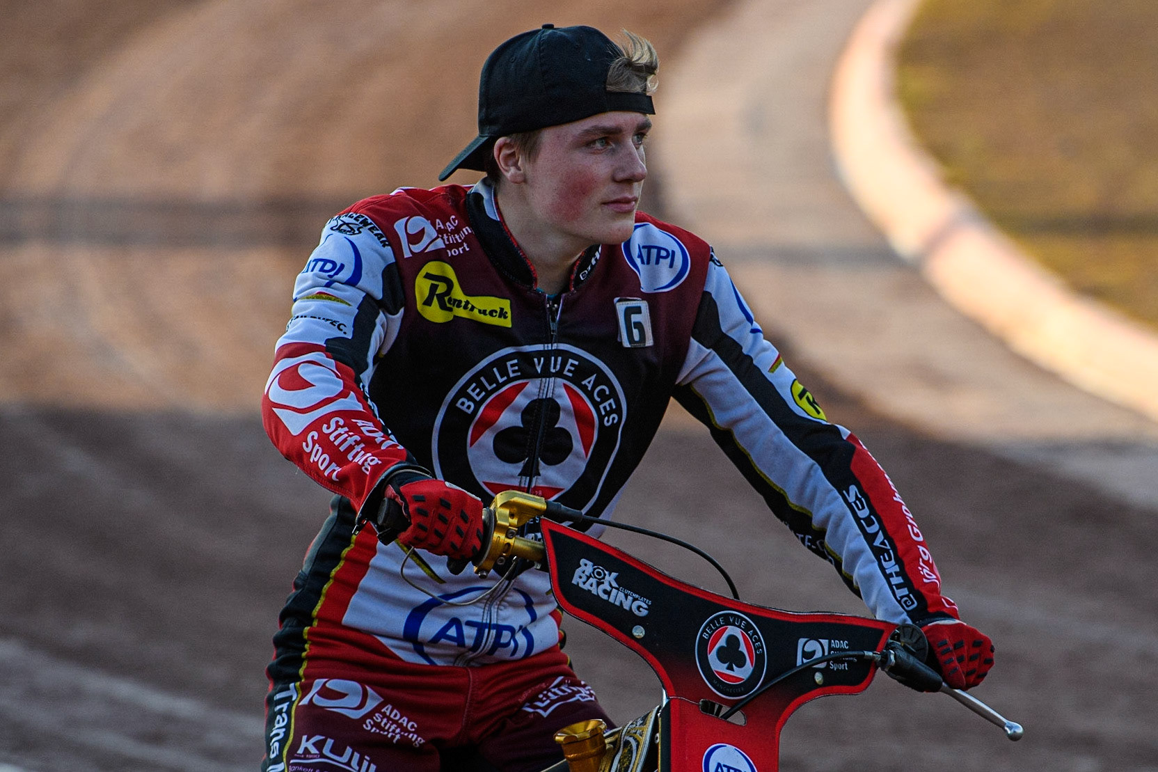 Norick Blodorn - Belle Vue ATPI Aces during the Sports Insure Premiership match between Belle Vue Aces and Sheffield Tigers at the National Speedway Stadium, Manchester on Monday 7th August 2023. (Photo: Ian Charles | MI News)