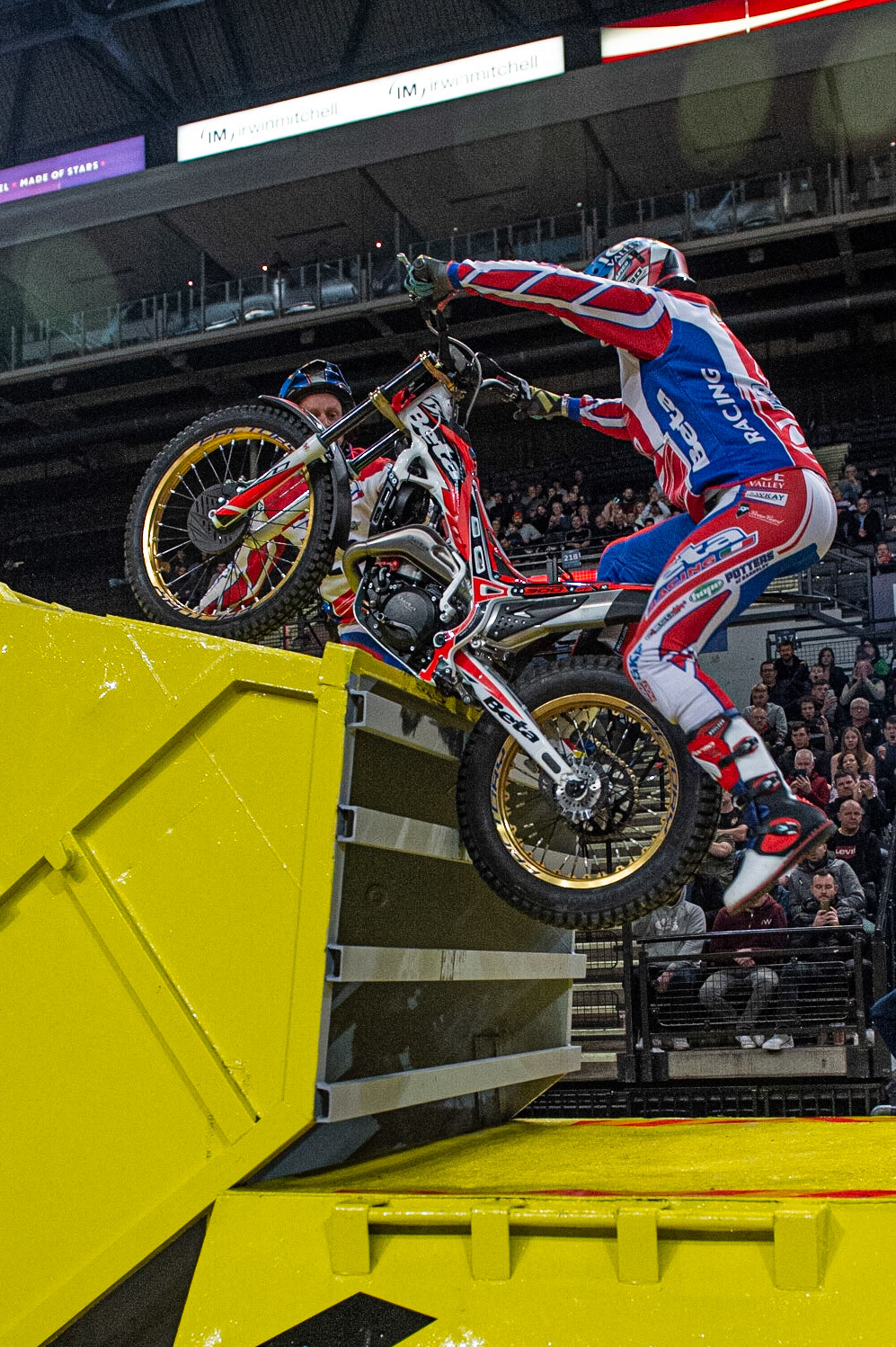 SHEFFIELD, ENGLAND  - DECEMBER 28TH  James Dabill, UK (Beta) struggles on Section 5  during the 25th Anniversary Sheffield Indoor Trial at the FlyDSA Arena, Sheffield on Saturday 28th December 2019. (Credit: Ian Charles | MI News)
