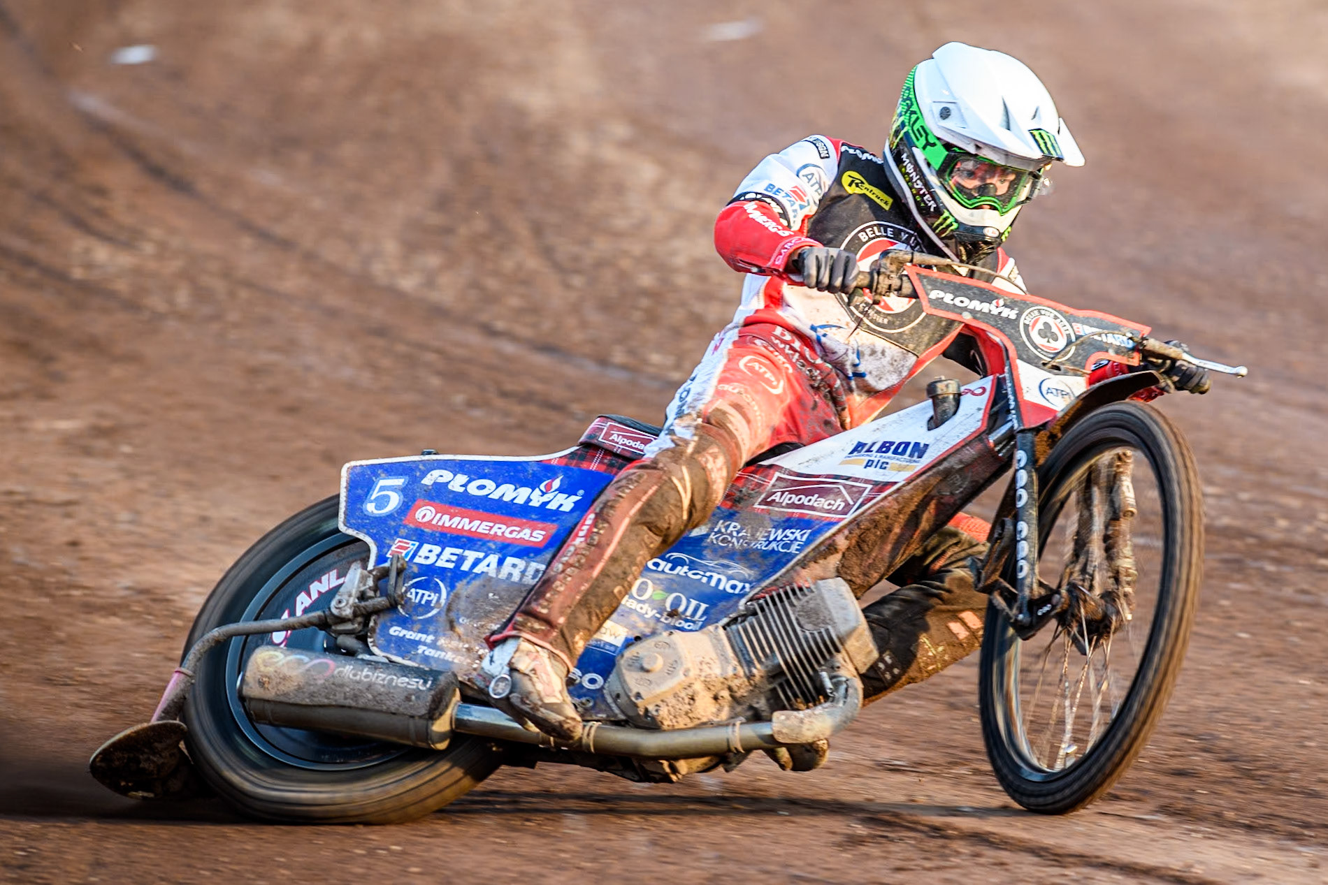 Belle Vue Aces' Dan Bewley  in action during the Premiership KO Cup Quarter Final, 2nd Leg match between Sheffield Tigers and Belle Vue Aces at Owlerton Stadium, Sheffield on Thursday 9th May 2024. (Photo: Ian Charles | MI News)