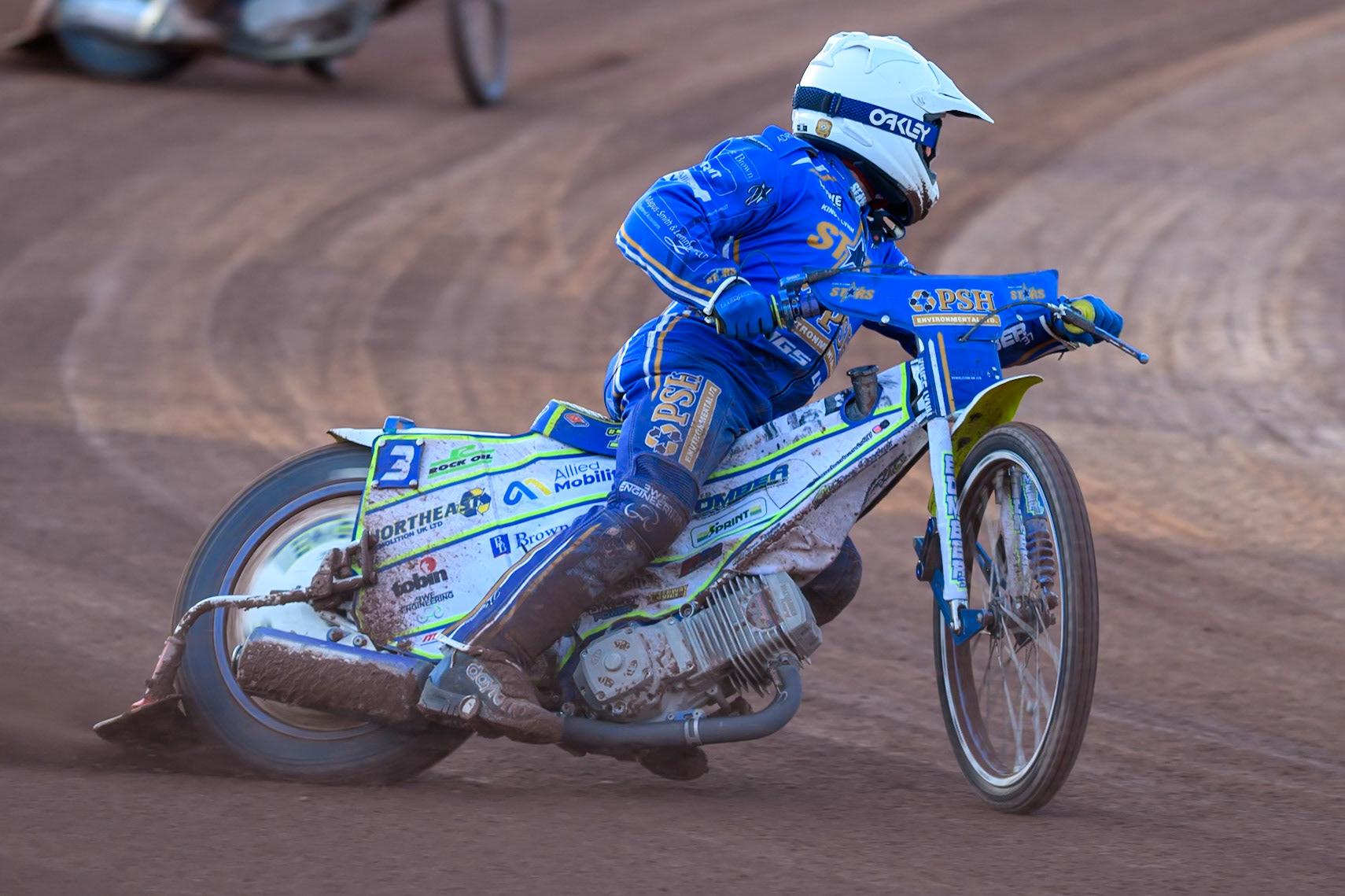 Chris Harris of Kings Lynn Stars in action during the Rowe Motor Oil Premiership match between Belle Vue Aces and King's Lynn Stars at the National Speedway Stadium, Manchester on Monday 10th August 2026. (Photo: Ian Charles | MI News)