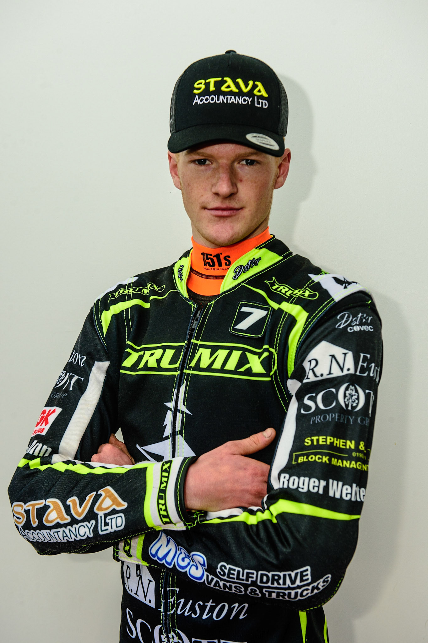 MANCHESTER, UK. APRIL 12TH: Anders Rowe, Ipswich Witches’ Rising Star at the Discovery Networks Eurosport Speedway Season Launch at the National Speedway Stadium, Manchester on Tuesday 12th April 2022 (Credit: Ian Charles | MI News)