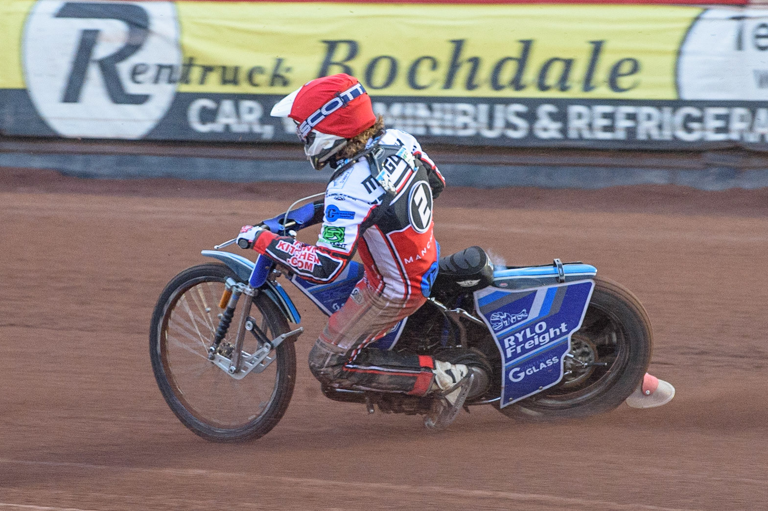 MANCHESTER, UK. JULY 29TH  Harry McGurk  in action  foe Belle Vue Cool Running Colts   during the National Development League match between Belle Vue Colts and Leicester Lion Cubs at the National Speedway Stadium, Manchester on Thursday 29th July 2021. (Credit: Ian Charles | MI News)