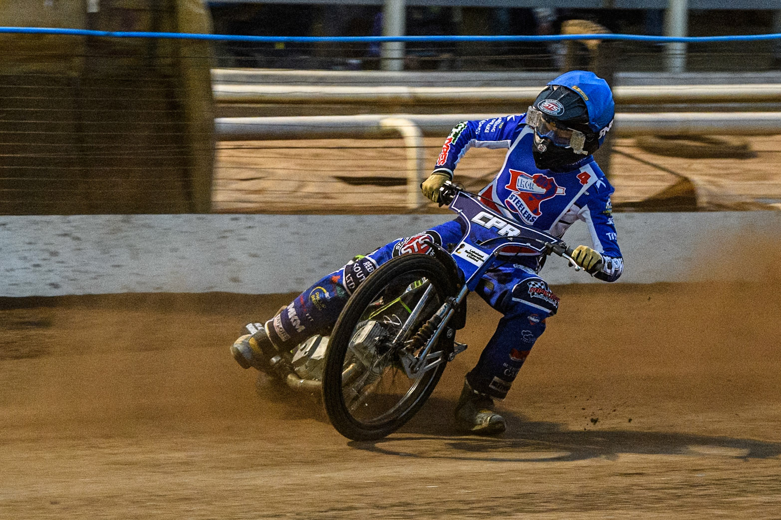 Steelers' Vinnie Foord in action during the WSRA National Development League match between Steelers and Belle Vue Colts at Owlerton Stadium, Sheffield on Monday 5th May 2025. (Photo: Ian Charles | MI News)