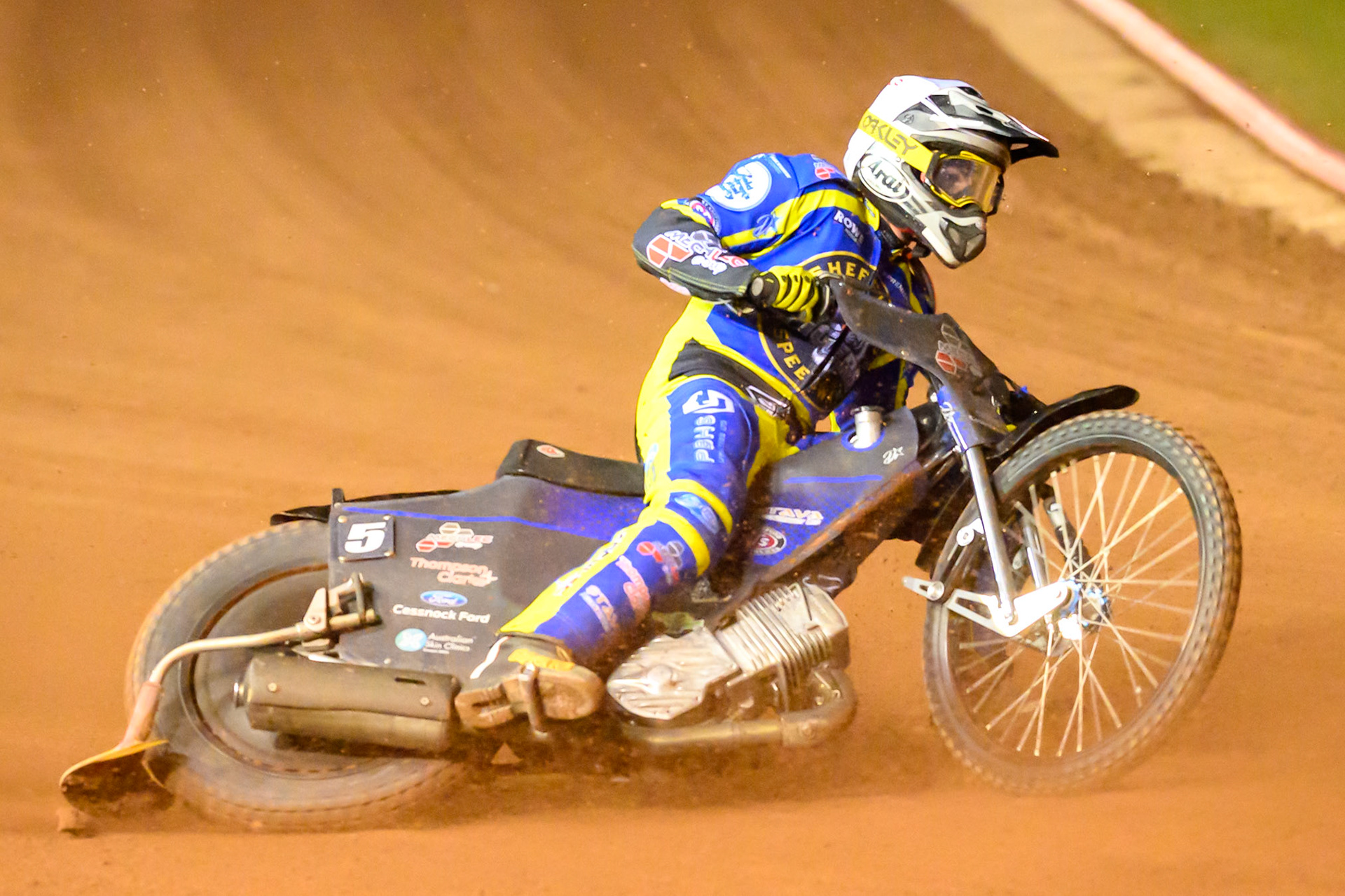 Josh Pickering of Sheffield Tigers    in action during the Knockout Cup, Northern Section match between Belle Vue Aces and Sheffield Tigers at the National Speedway Stadium, Manchester on Monday 30th March 2026. (Photo: Ian Charles | MI News)