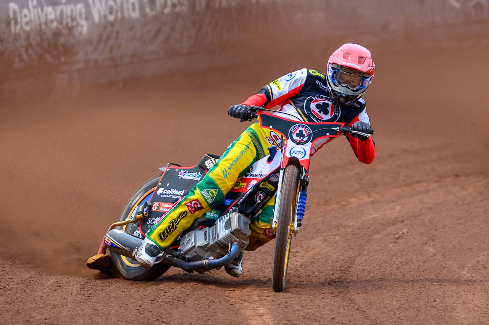 Jason Doyle of Belle Vue Aces in action during the Rowe Motor Oil Premiership match between Belle Vue Aces and Leicester Lions at the National Speedway Stadium, Manchester on Monday 15th June 2026. (Photo: Ian Charles | MI News)