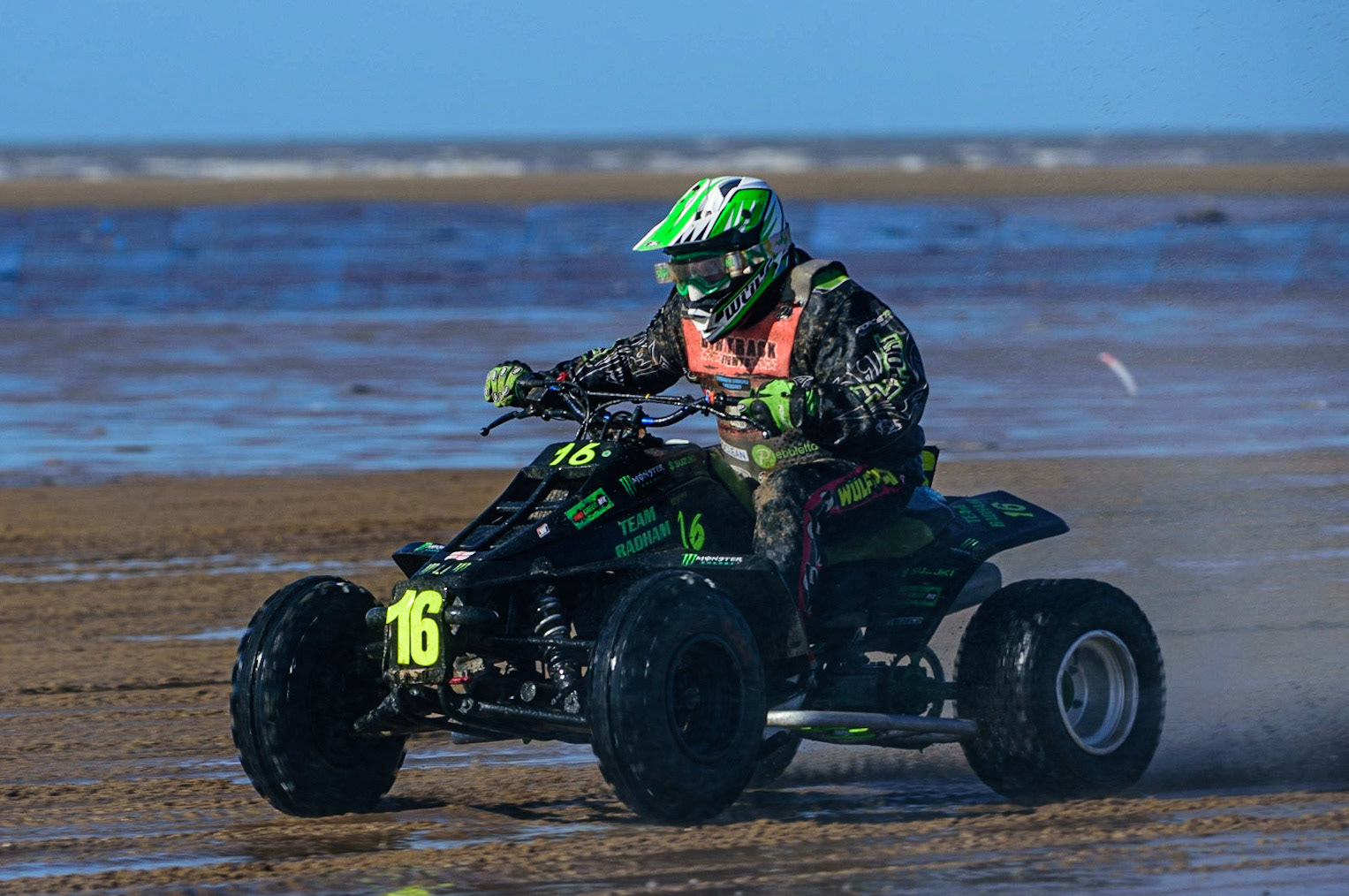 Richard Badham (16) during the Fylde ACU British Sand Racing Masters Championship on  Sunday 2nd October 2022. (Credit: Ian Charles | MI News)