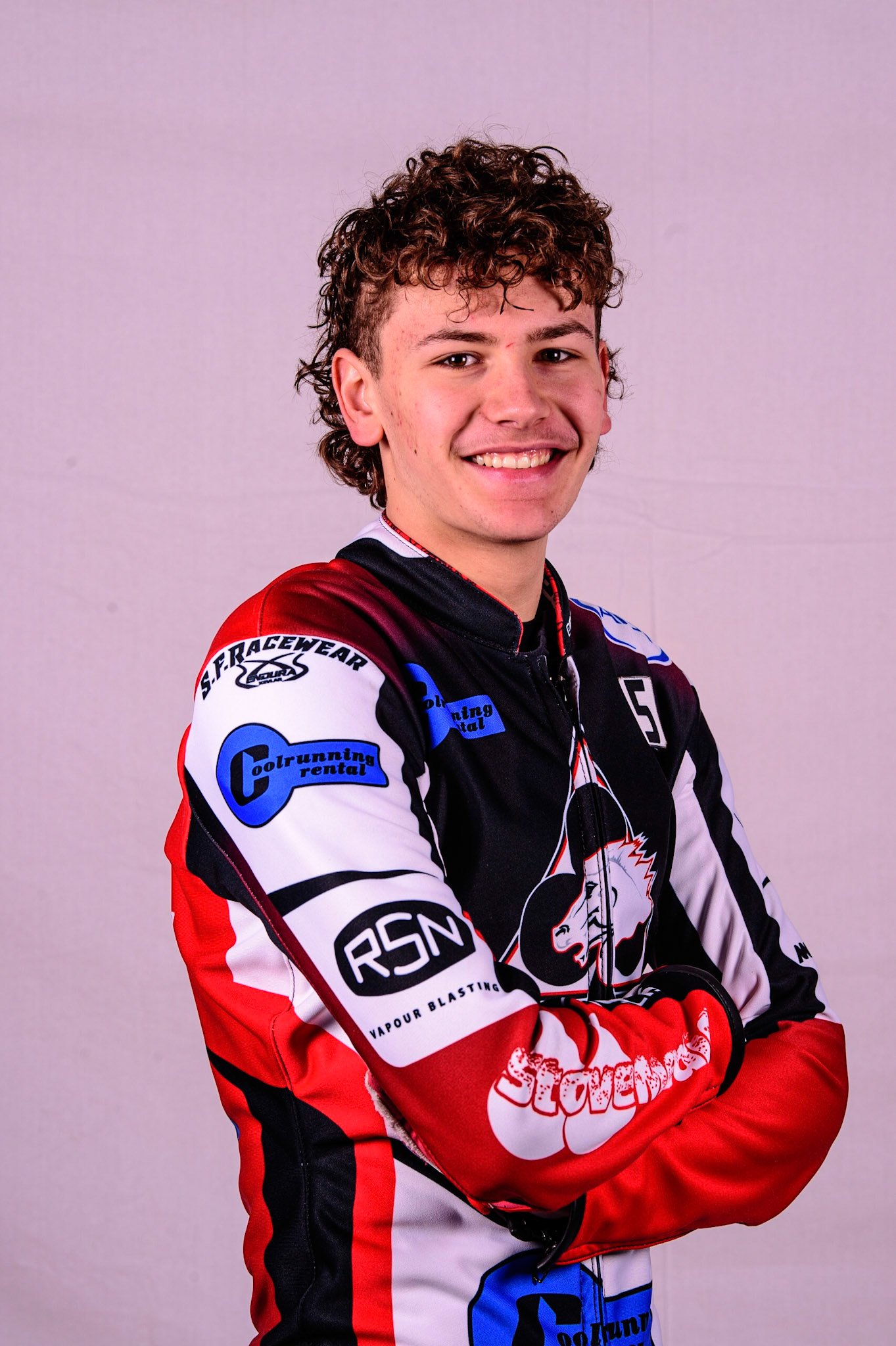 MANCHESTER, UK. MAR 14TH Harry McGurk - Belle Vue 'Cool Running' Colts during the Belle Vue Speedway Media Day at the National Speedway Stadium, Manchester on Monday 14th March 2022. (Credit: Ian Charles | MI News)