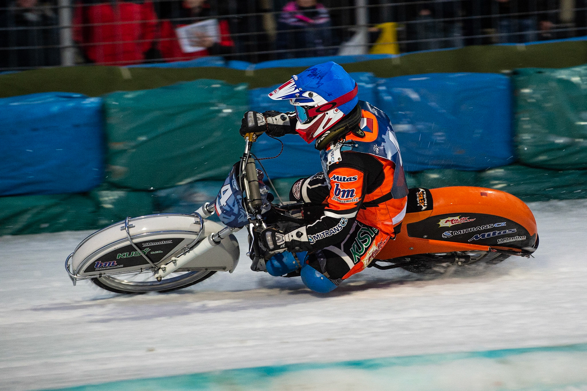 BERLIN GERMANY  - February 29  Lukas Hutla of The Czech Republic in action   during theIce Speedway of Nations (Day 1) at the Horst-Dohm-Eisstadion, Berlin,  on Saturday 29 February 2020. (Credit: Ian Charles | MI News)